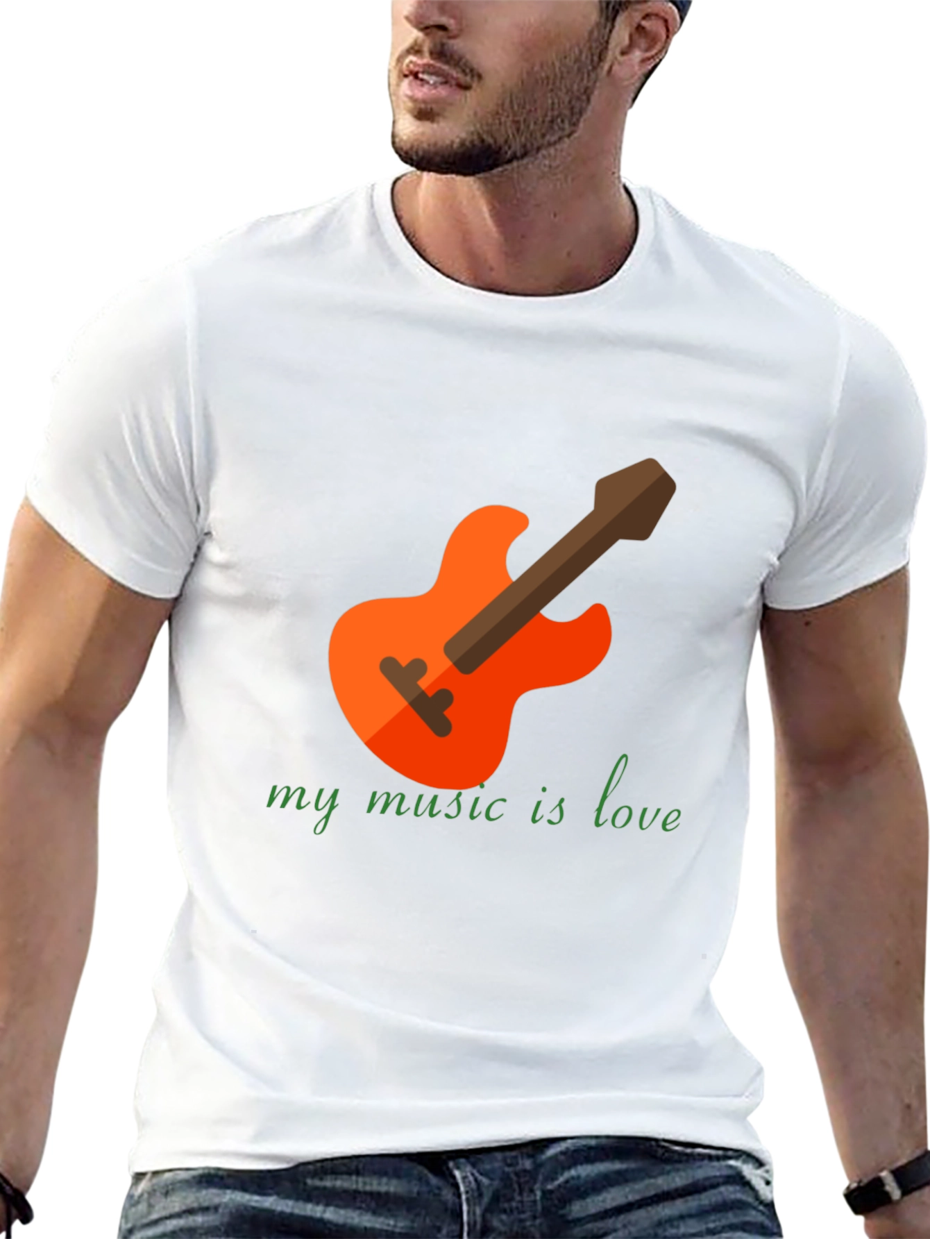 My Music is Love Black Graphic T-Shirt