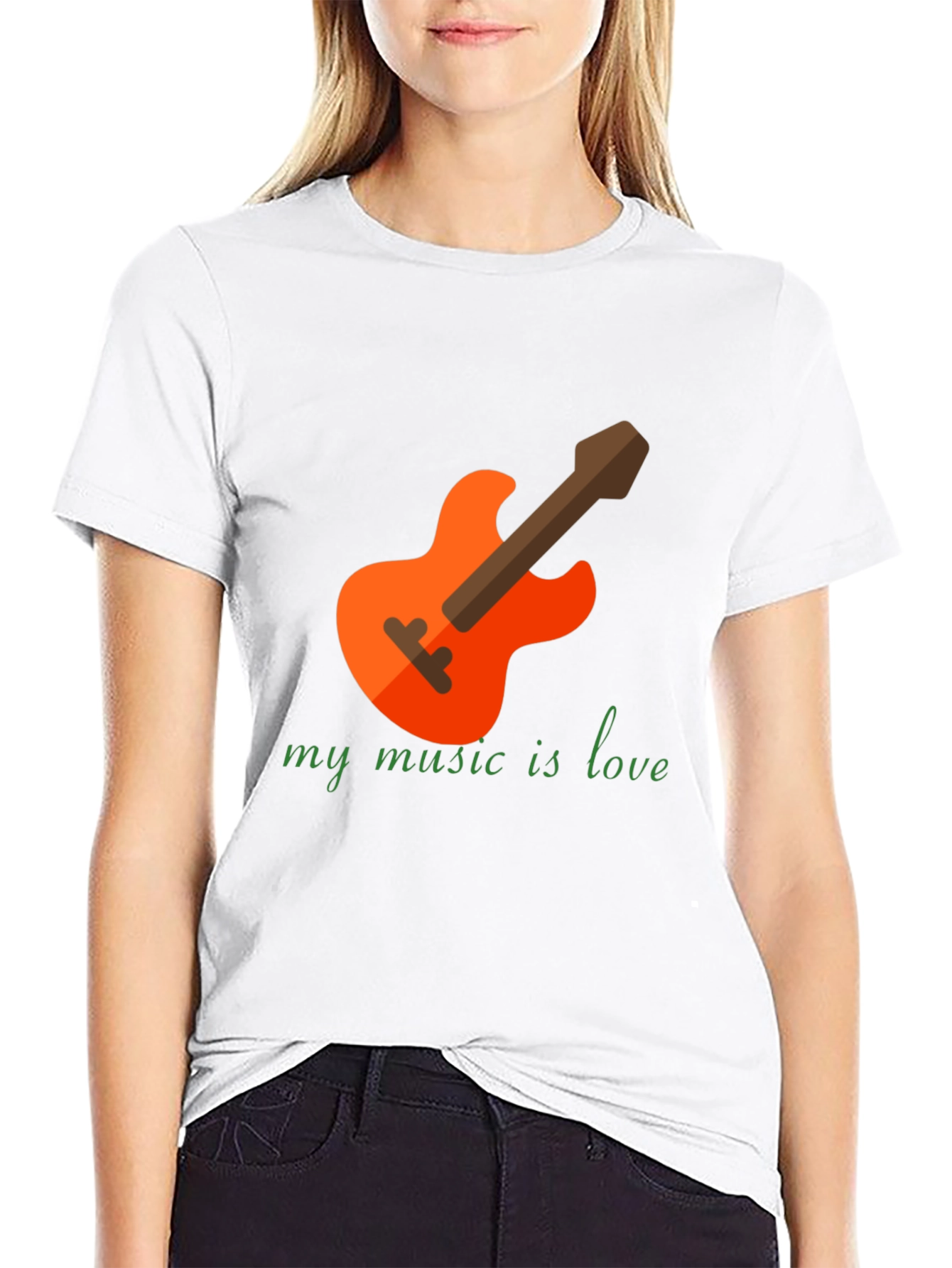 My Music is Love Black Graphic T-Shirt