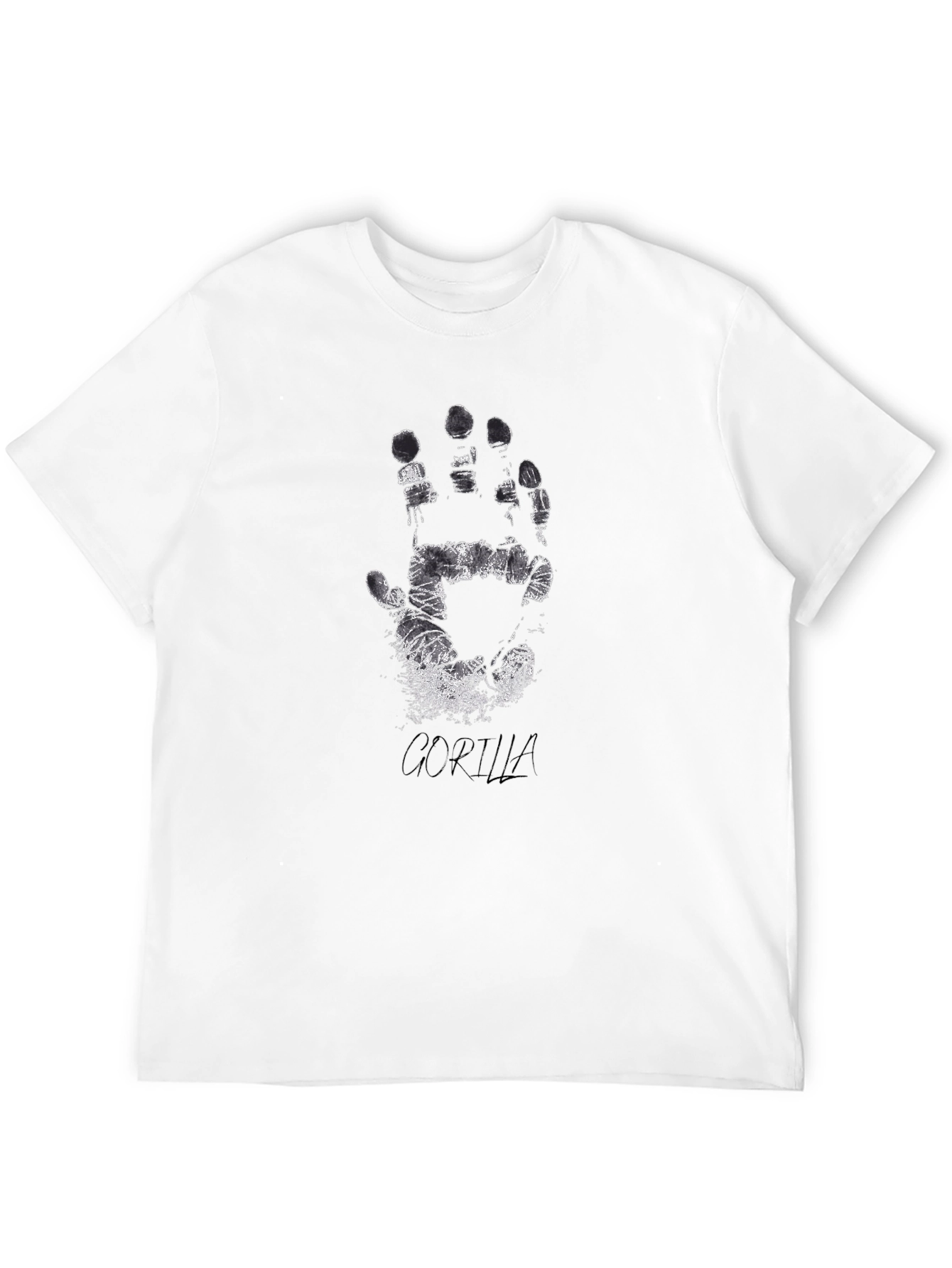 Distressed Handprint Graphic Tee - Black