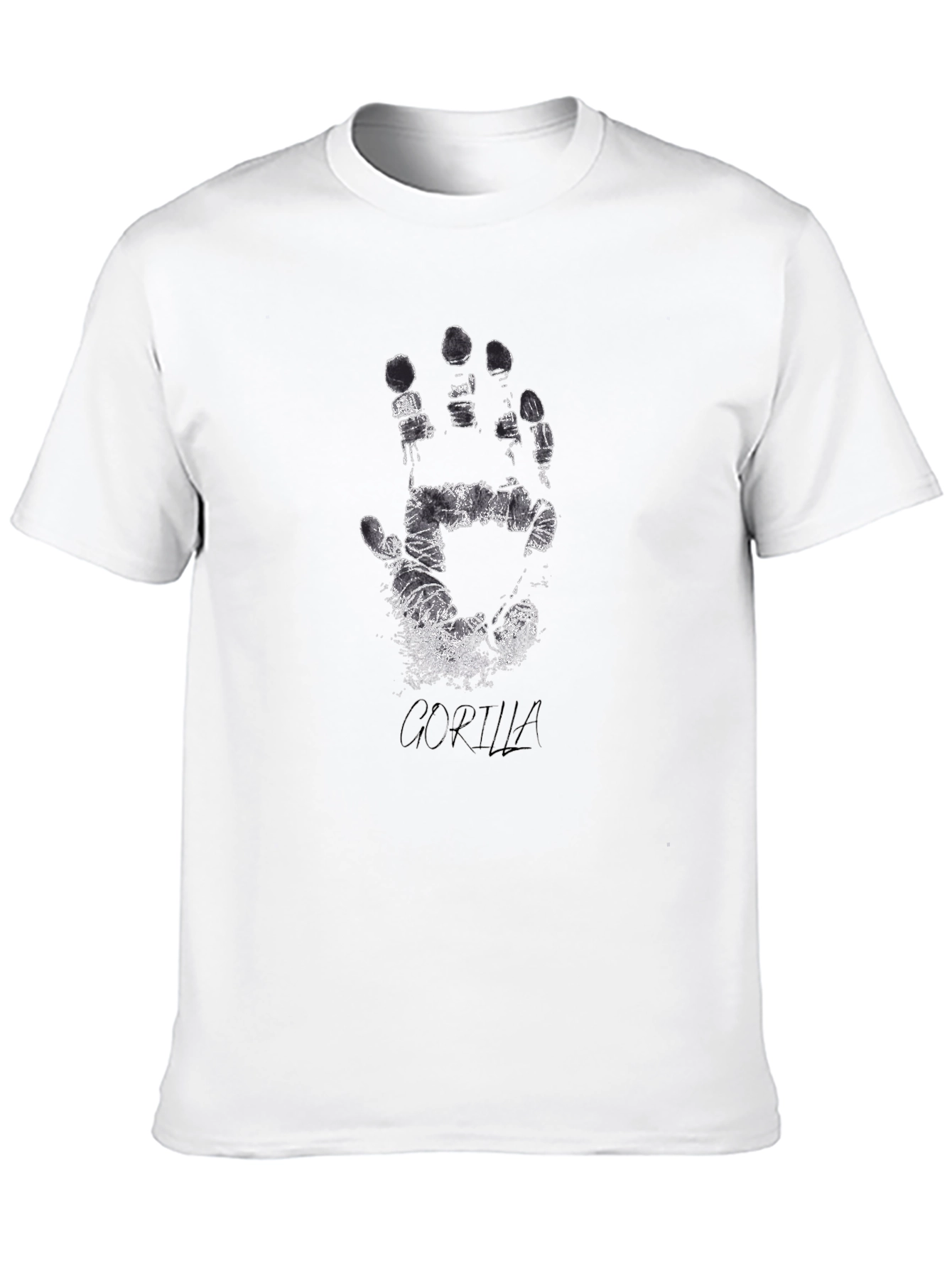 Distressed Handprint Graphic Tee - Black
