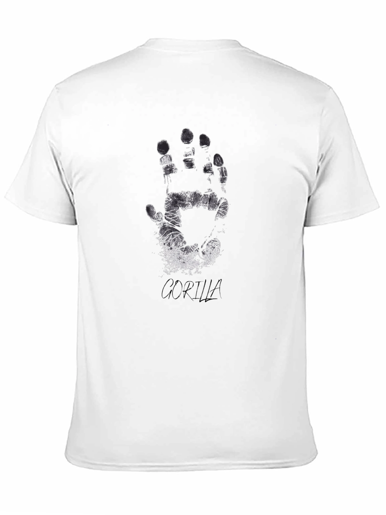 Distressed Handprint Graphic Tee - Black