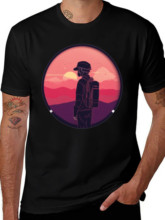 Sunset Hiker Graphic Tee - Adventure Ready