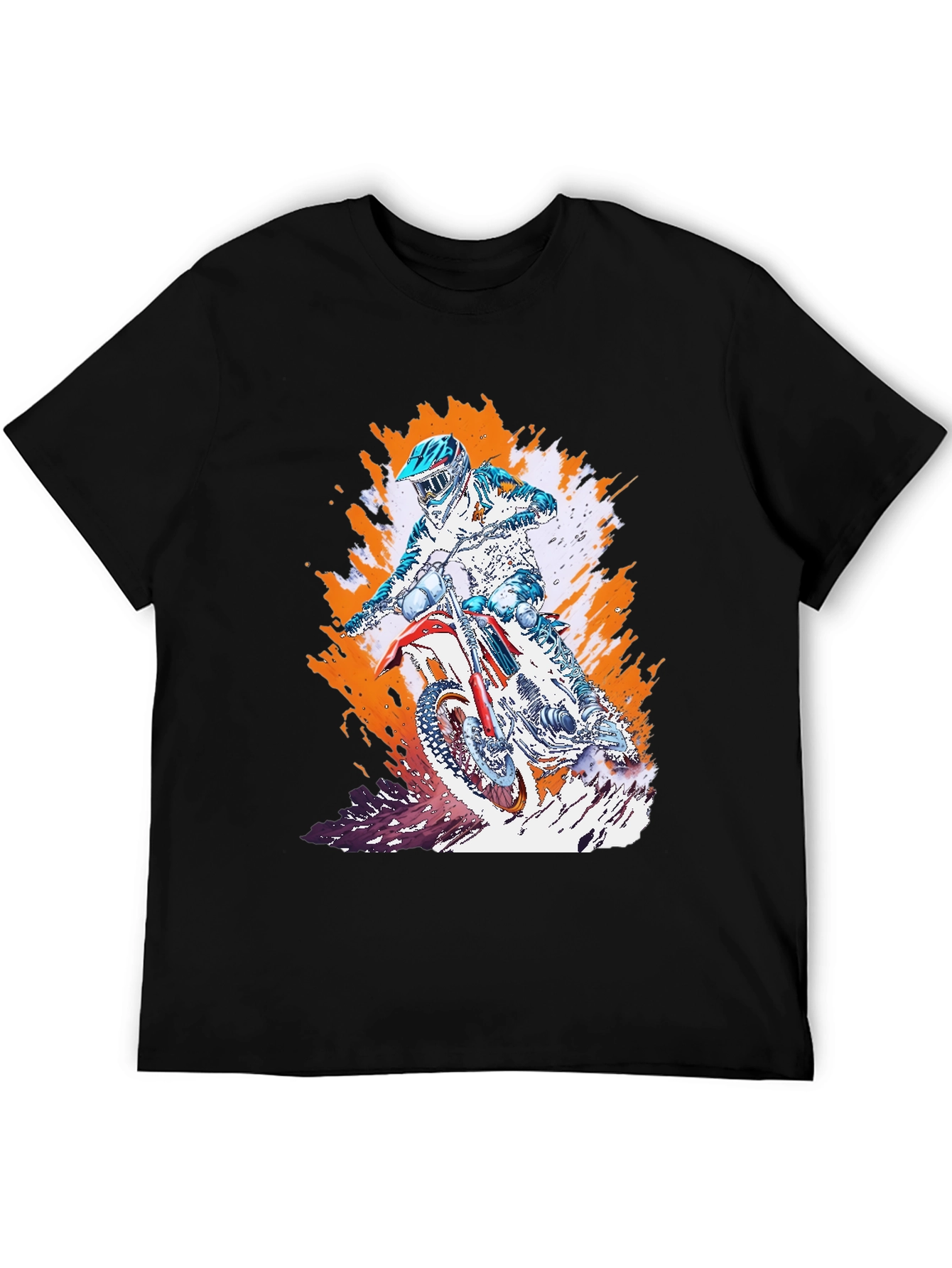 Motocross Rider T-Shirt - Black Graphic Tee