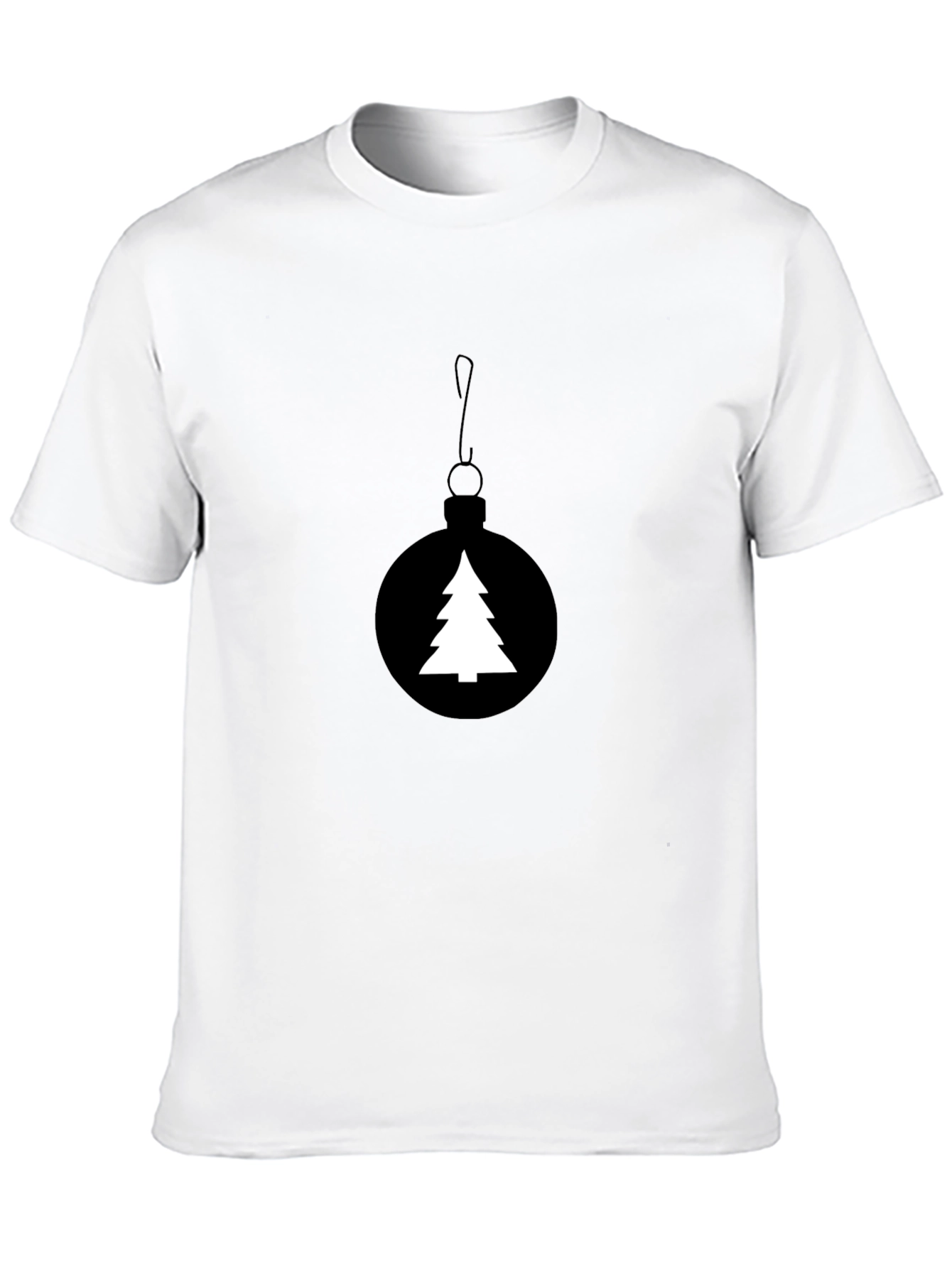 Christmas Tree Ornament Black T-Shirt