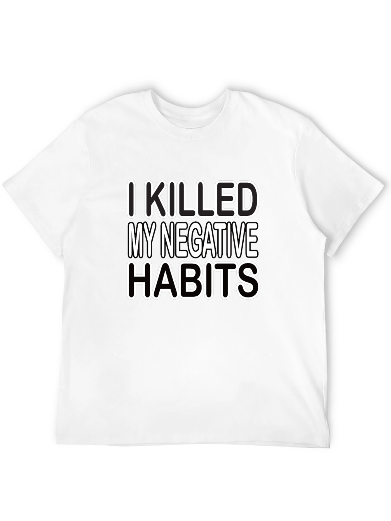 I Killed My Negative Habits Graphic Tee - Black