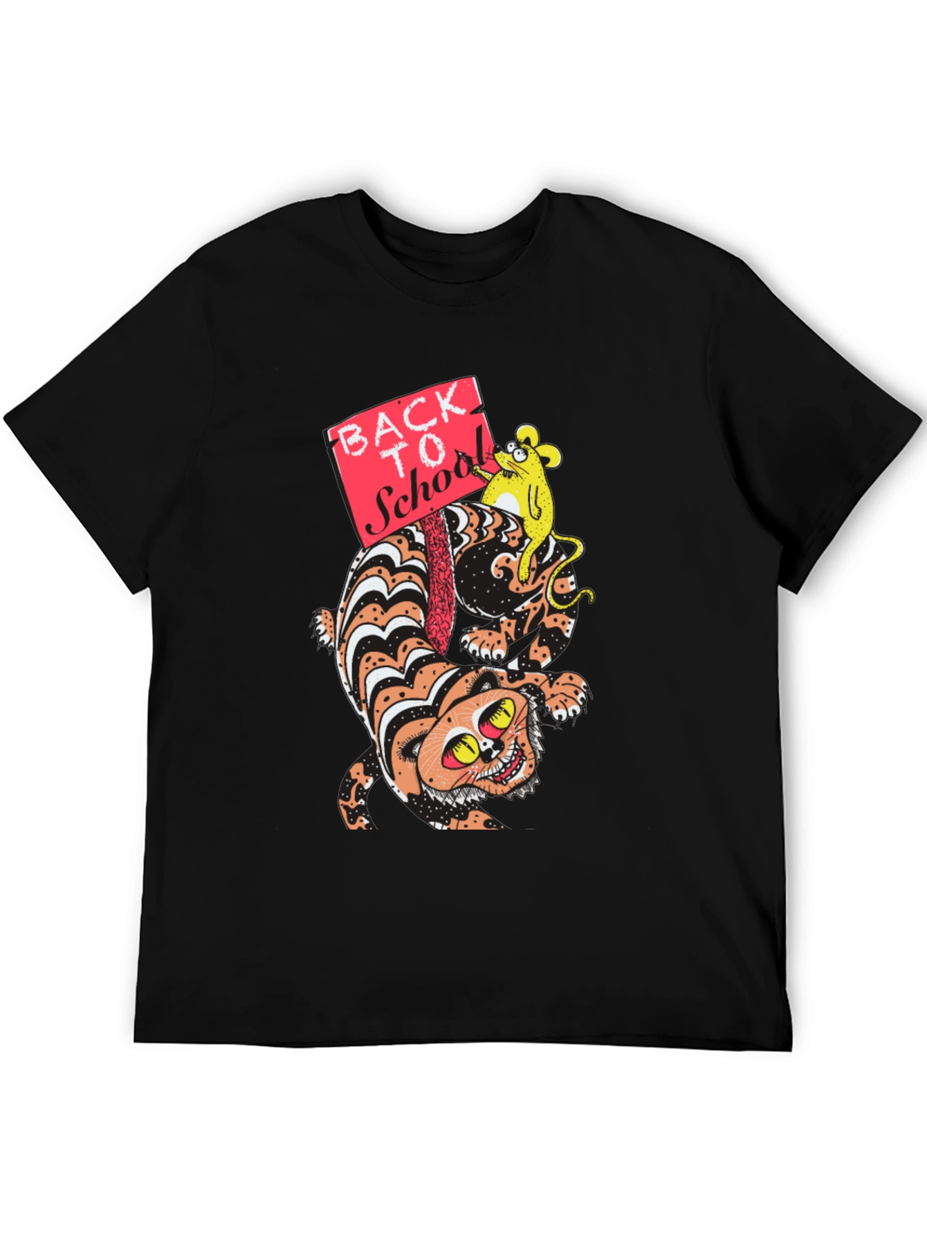 Cartoon Cat & Mouse Back To School T-Shirt