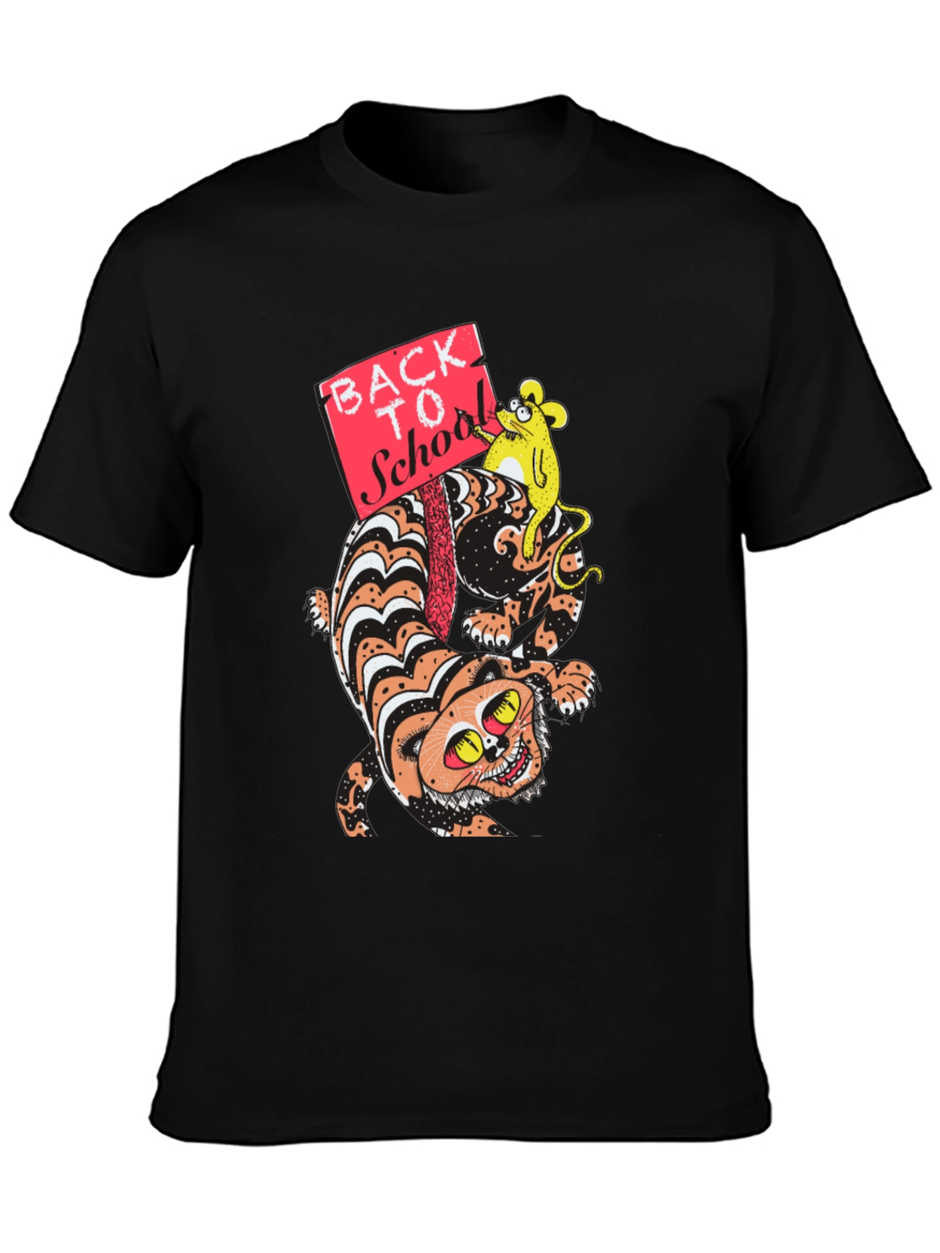 Cartoon Cat & Mouse Back To School T-Shirt