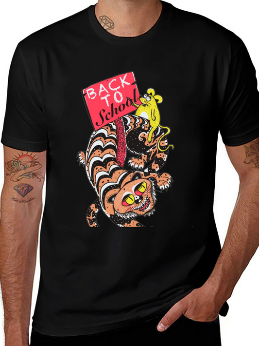 Cartoon Cat & Mouse Back To School T-Shirt