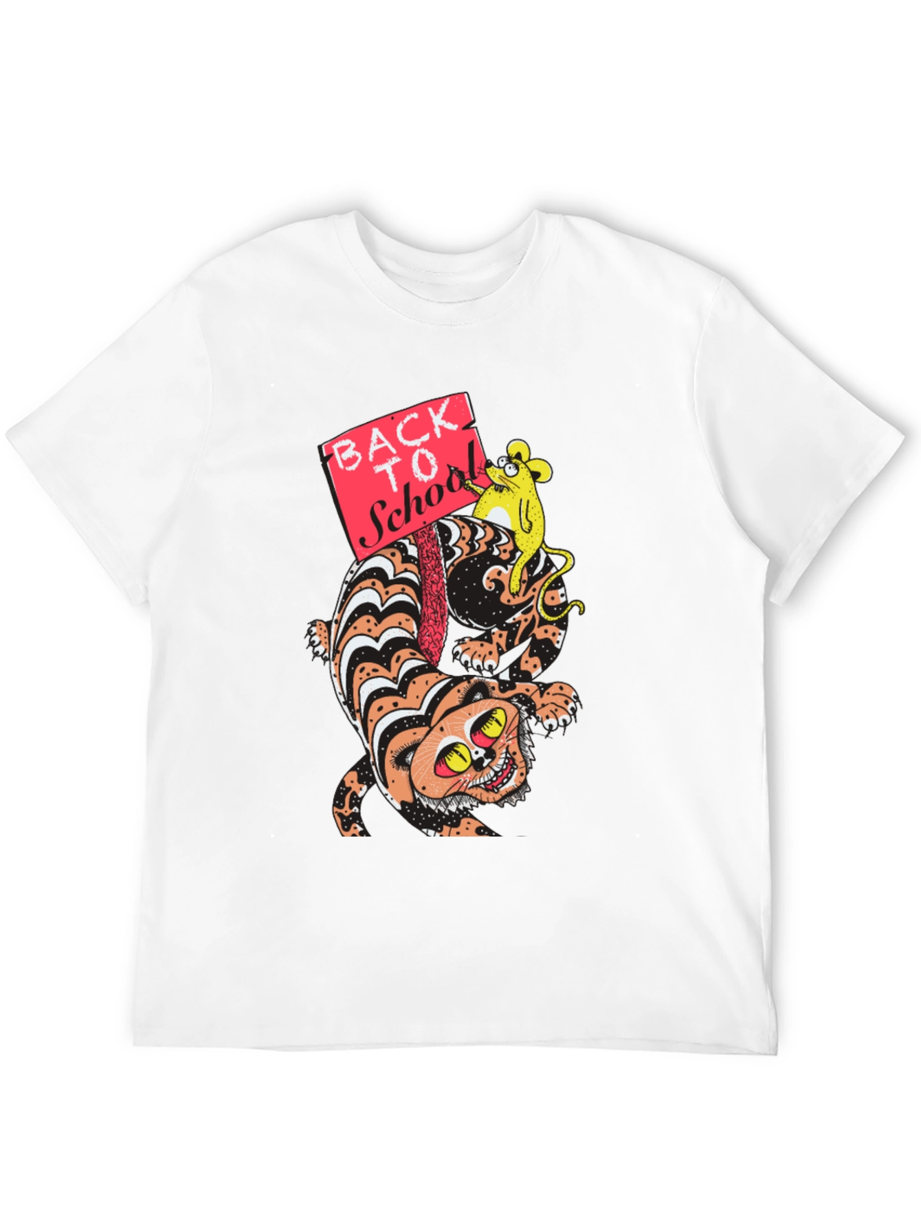 Cartoon Cat & Mouse Back To School T-Shirt