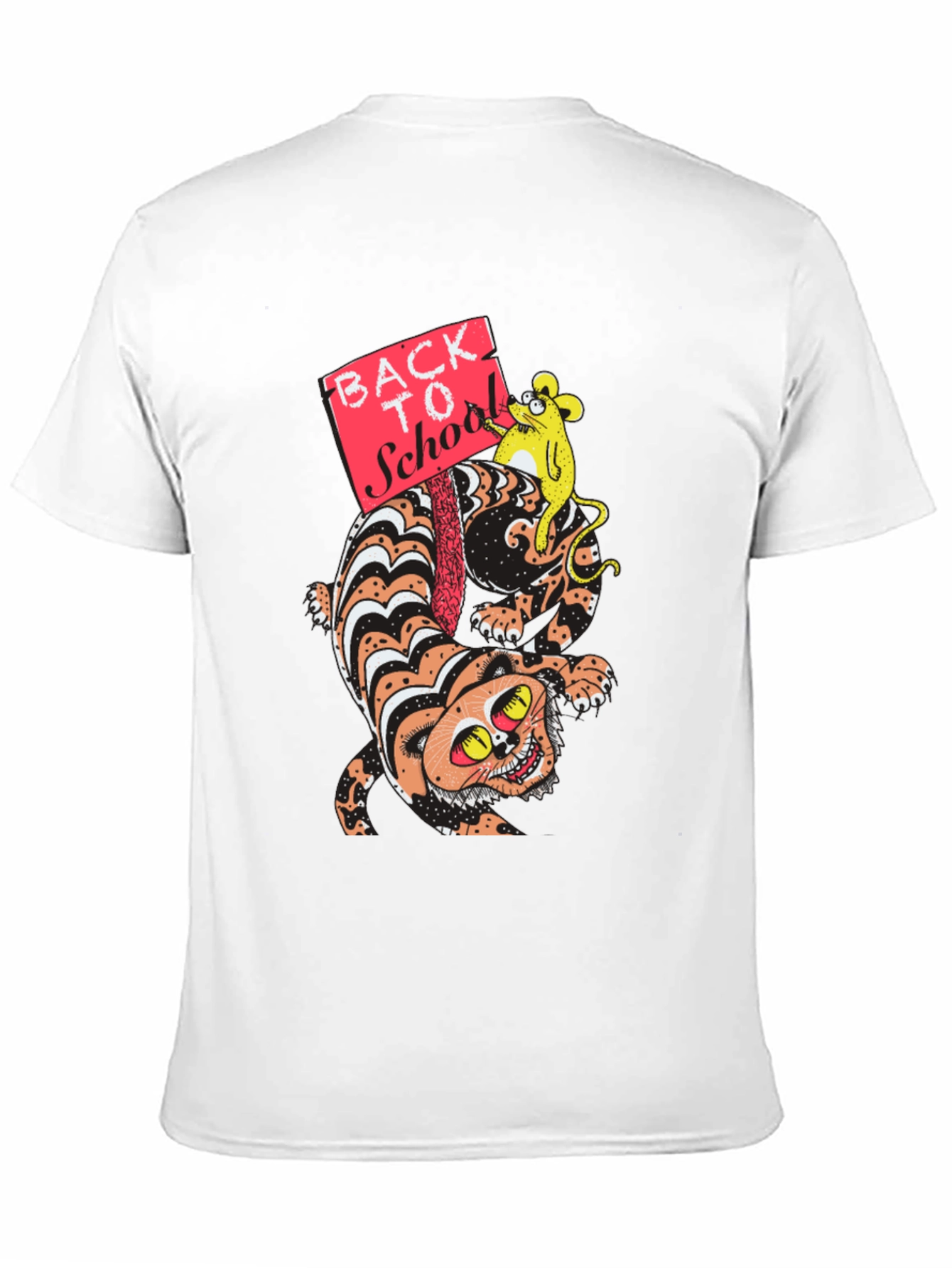 Cartoon Cat & Mouse Back To School T-Shirt