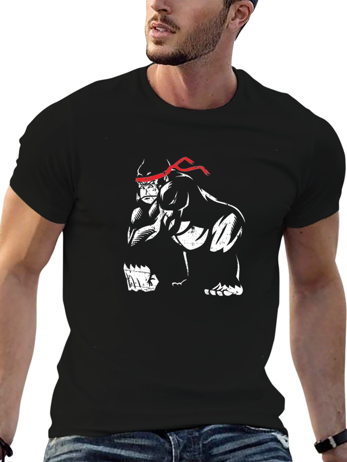Gorilla Ninja T-Shirt - Black Graphic Tee