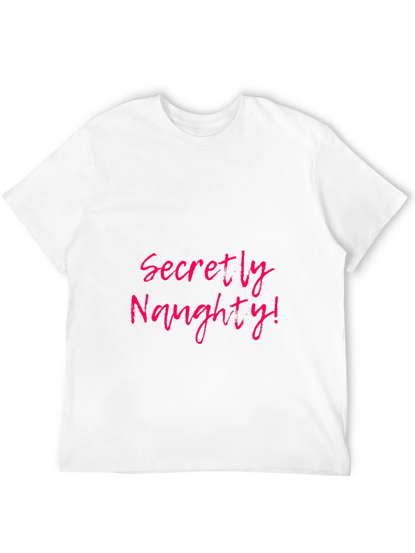 Secretly Naughty Black T-Shirt Novelty Fun Tee