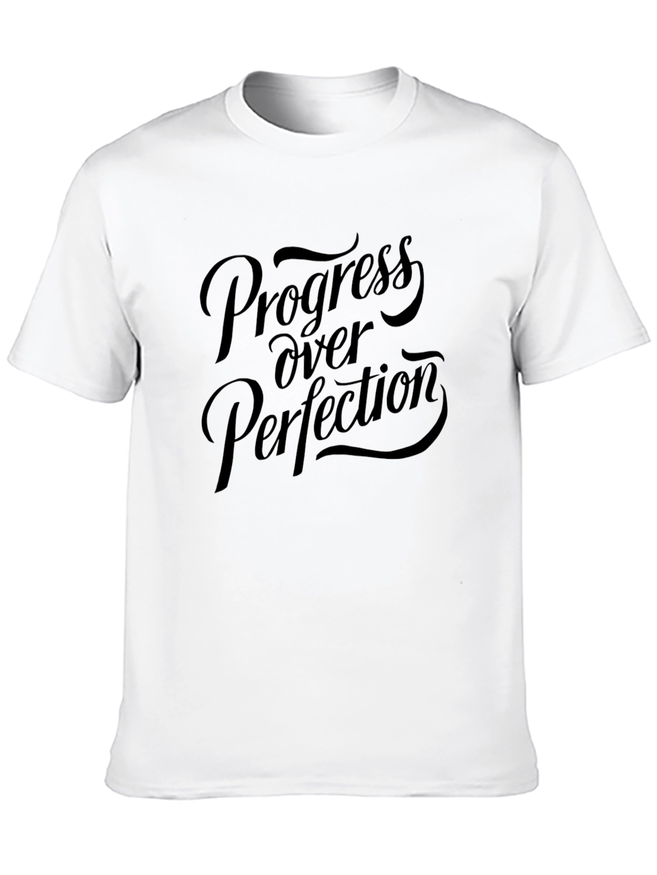Progress Over Perfection Black T-Shirt