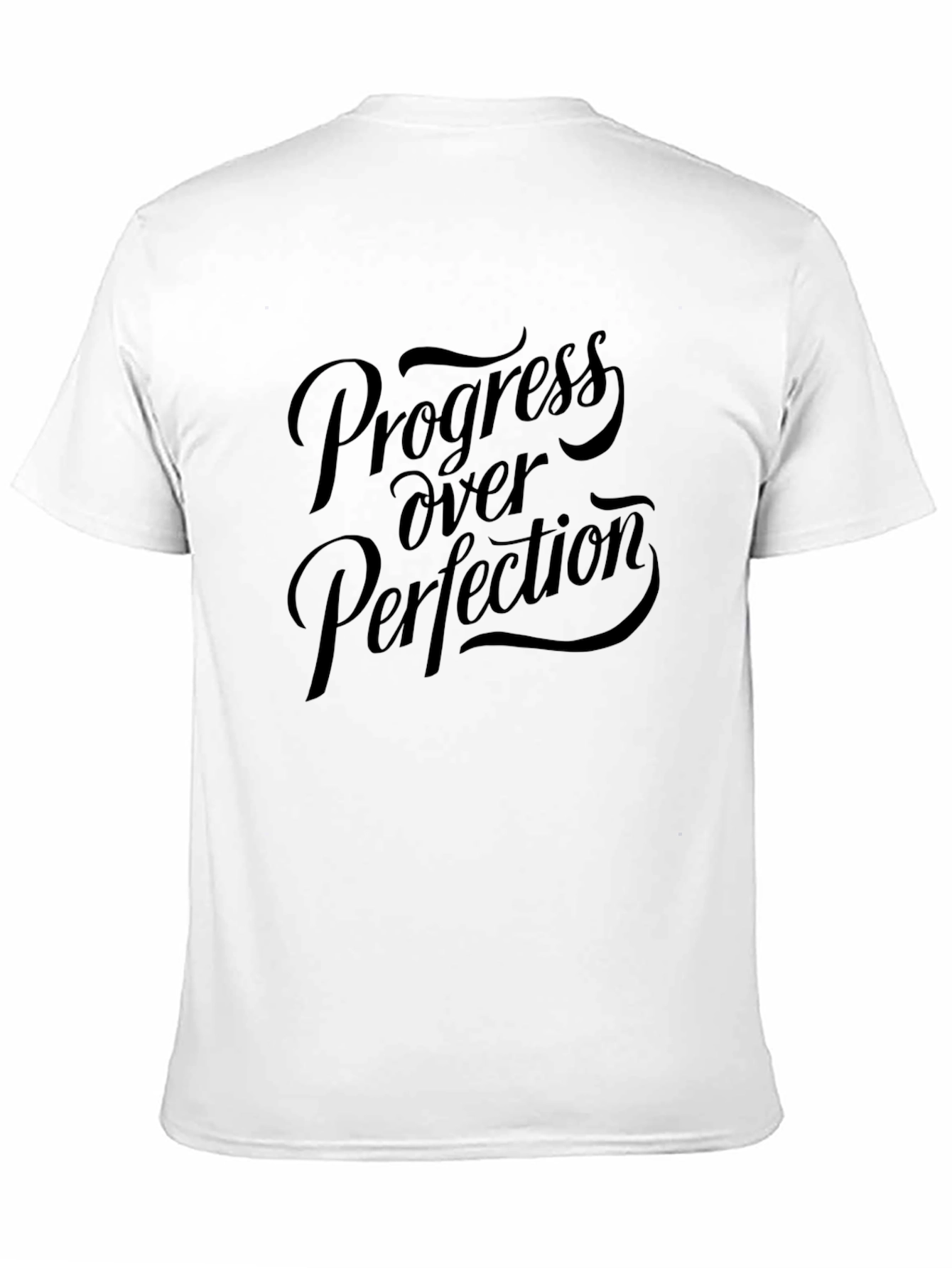 Progress Over Perfection Black T-Shirt