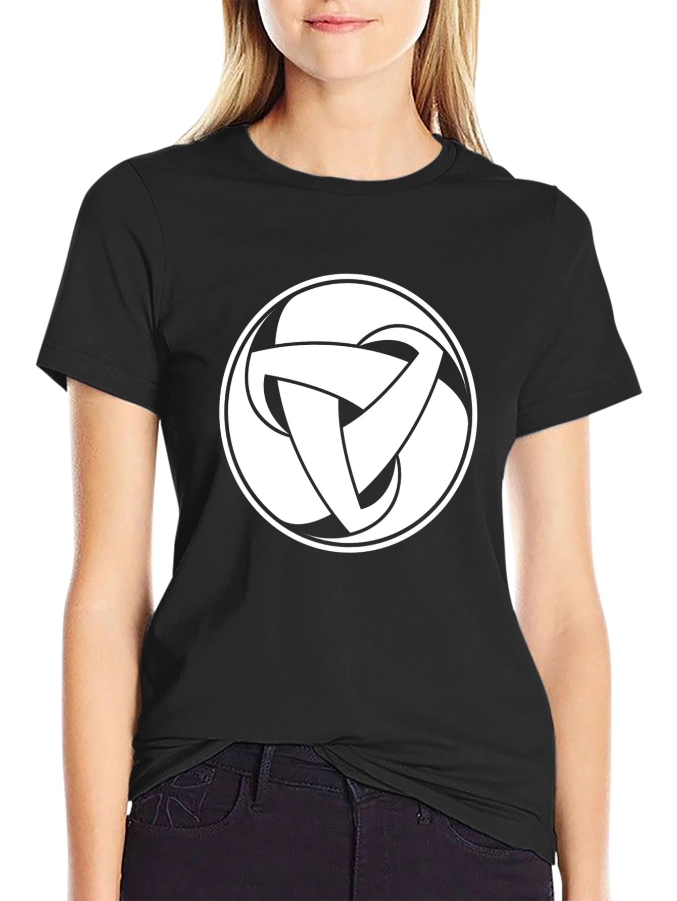 Black T-Shirt with Celtic Knot Design