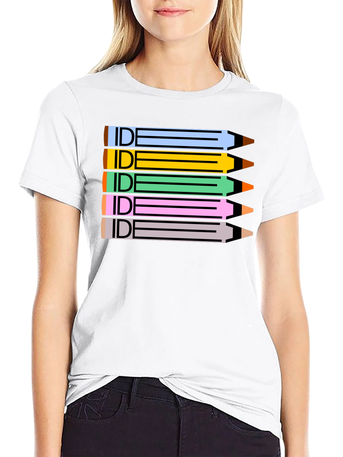 IDE Pencil Stack Graphic Tee - Creative Designer Shirt
