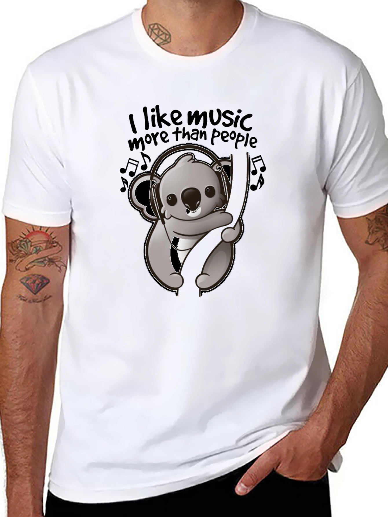 Music Loving Koala Graphic Tee