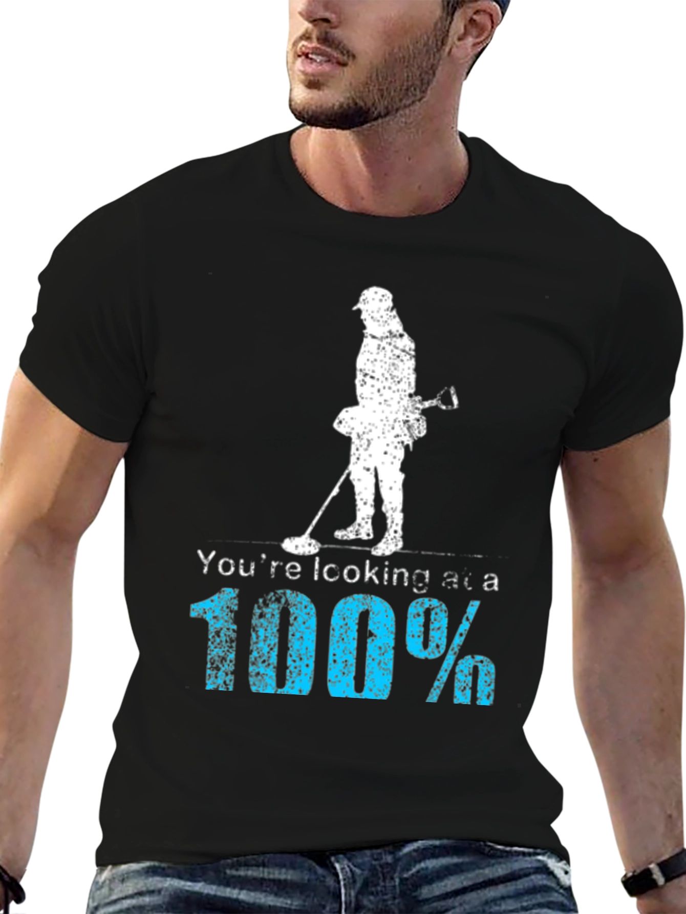 Metal Detecting T-Shirt - 100% Treasure Hunter