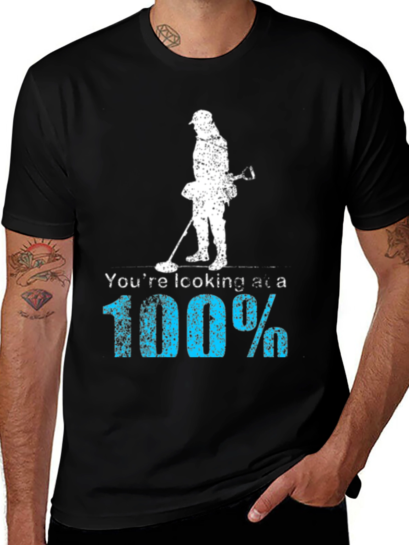 Metal Detecting T-Shirt - 100% Treasure Hunter