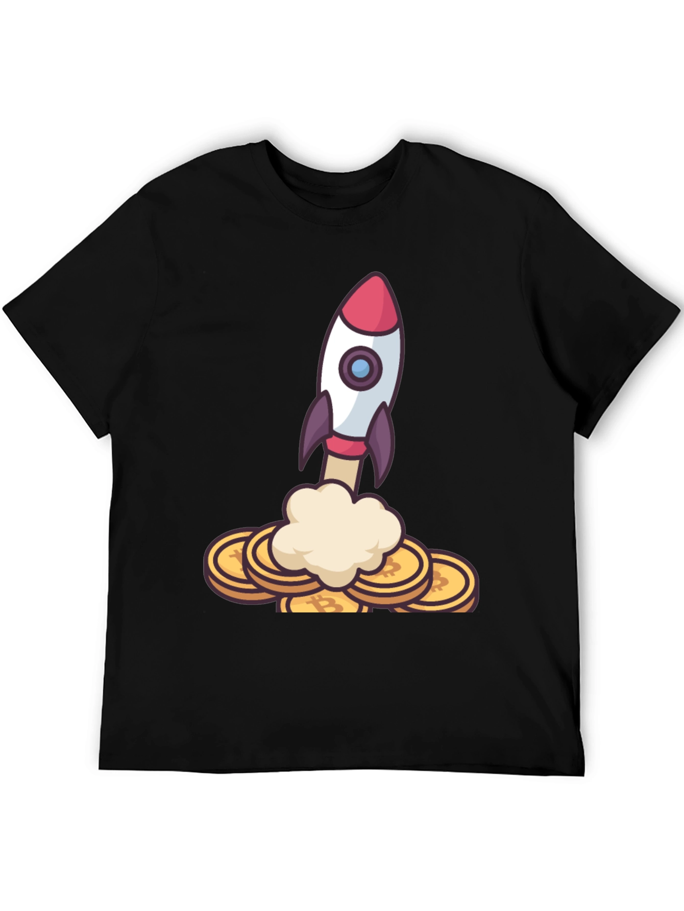 Bitcoin Rocket Launch T-Shirt - Crypto Moonshot!