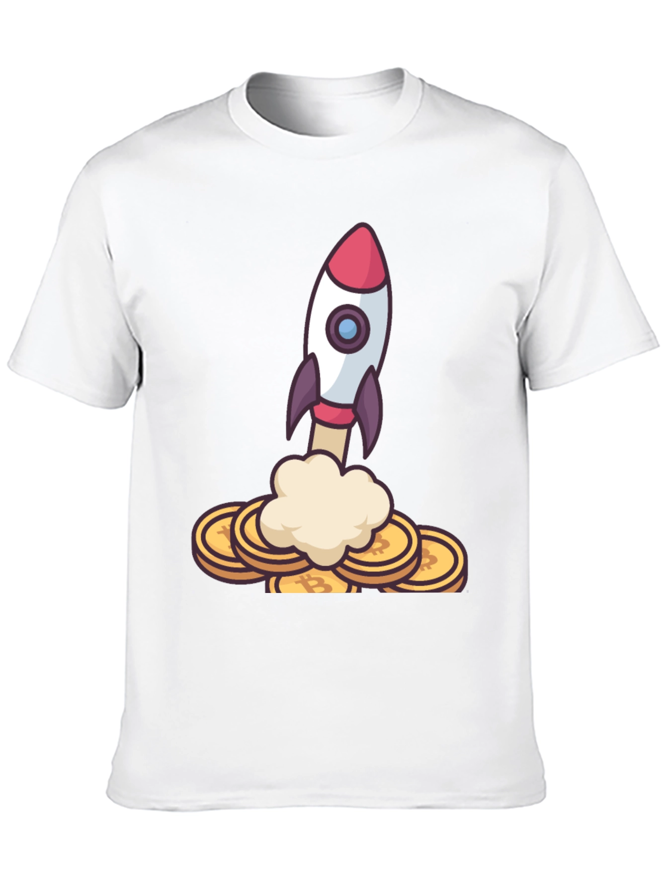 Bitcoin Rocket Launch T-Shirt - Crypto Moonshot!