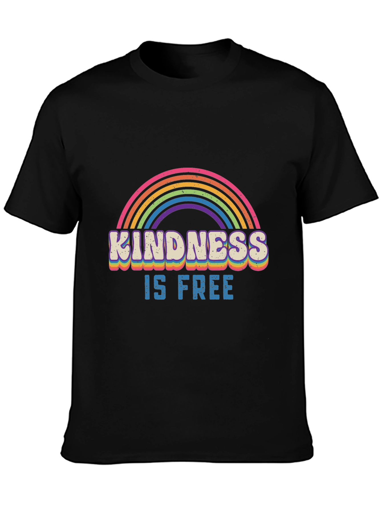 Kindness is Free Rainbow Graphic T-Shirt