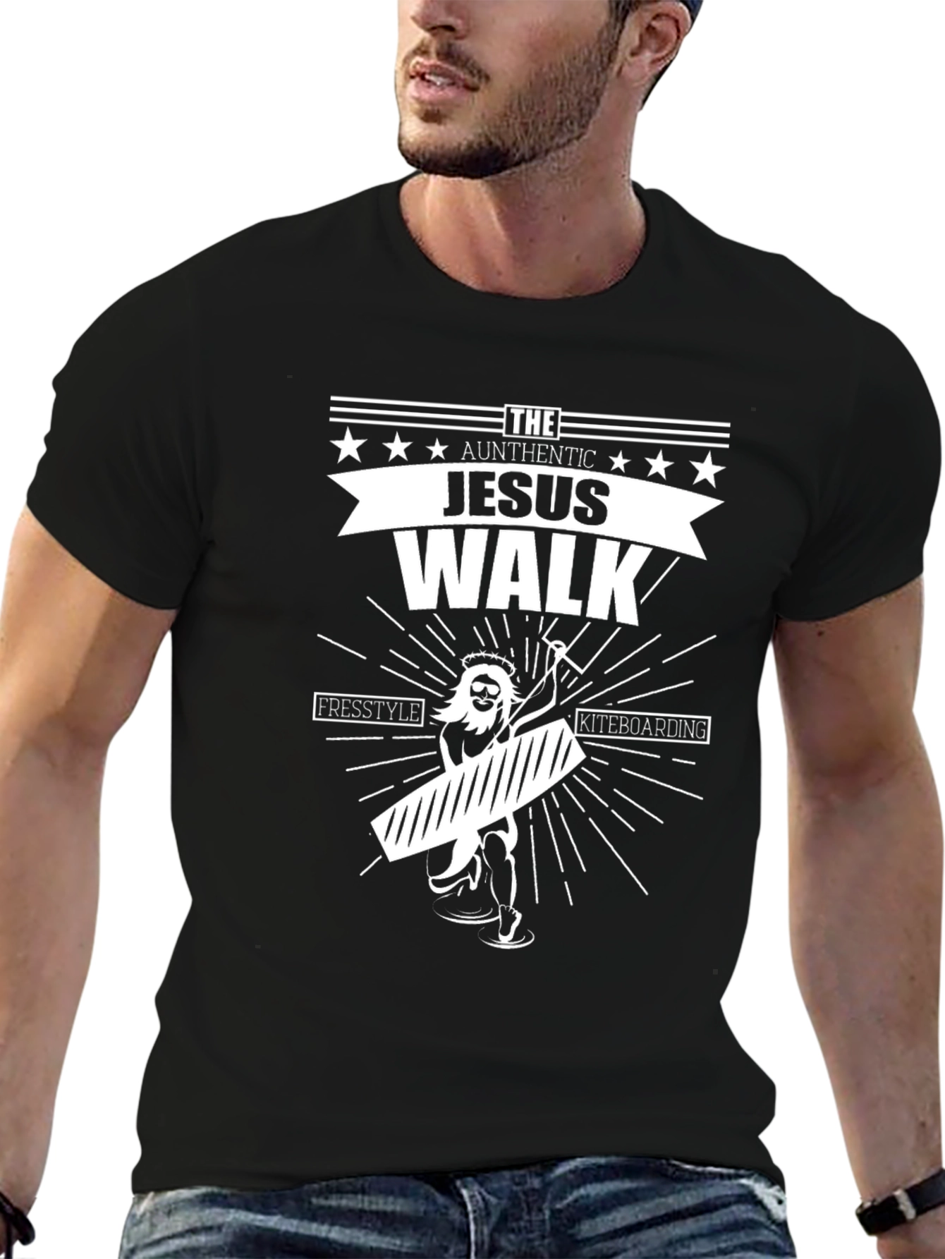 Jesus Walk Kitesurfing T-Shirt