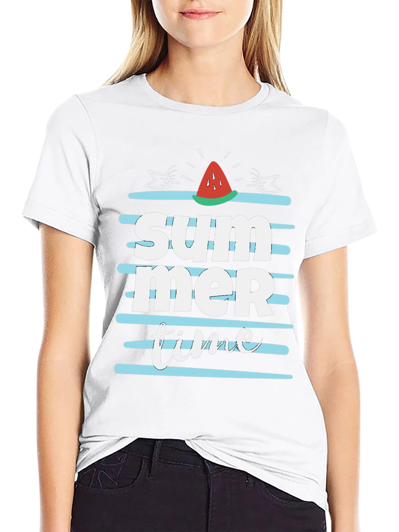 Summer Time Watermelon Graphic T-Shirt