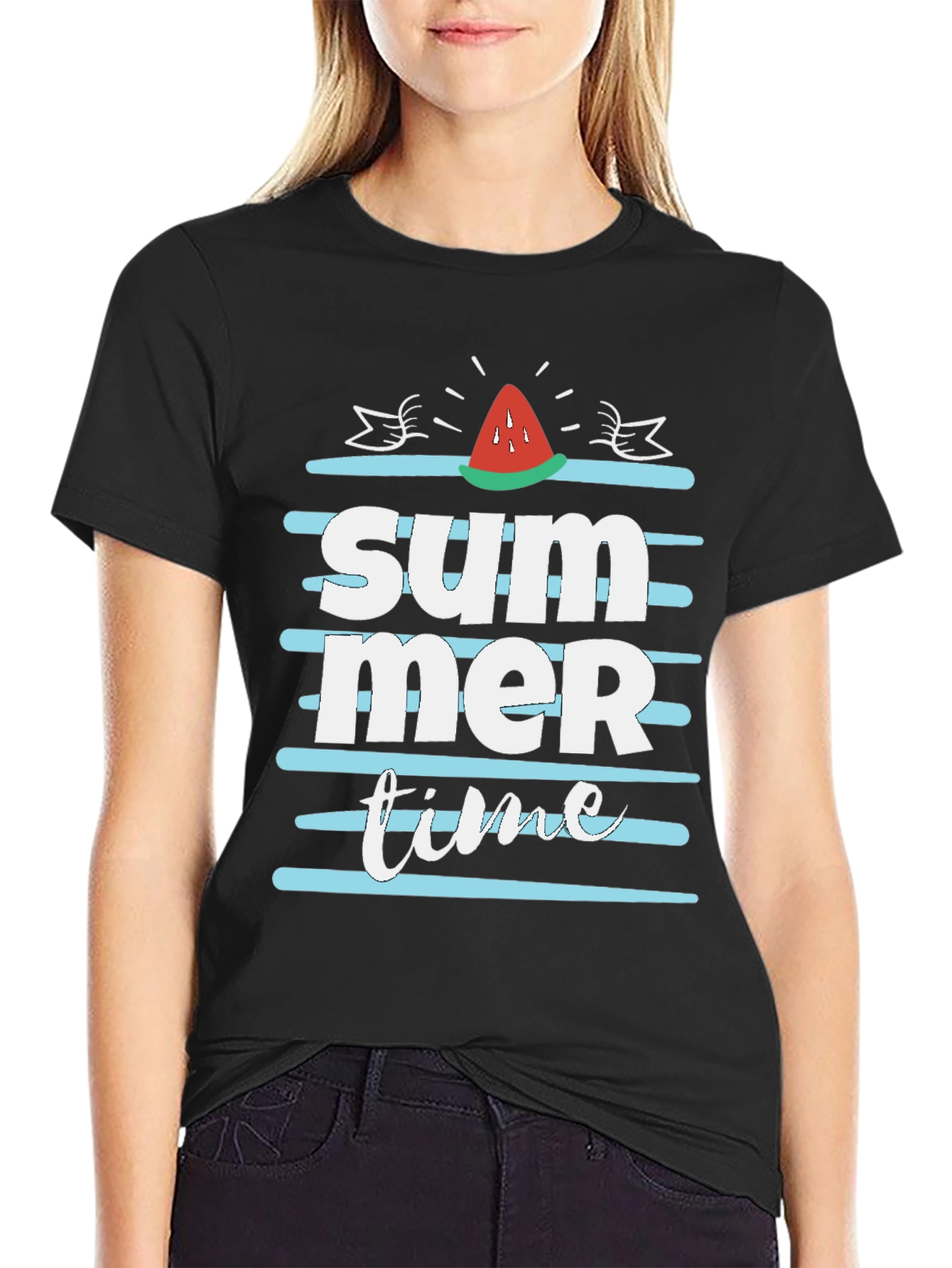 Summer Time Watermelon Graphic T-Shirt