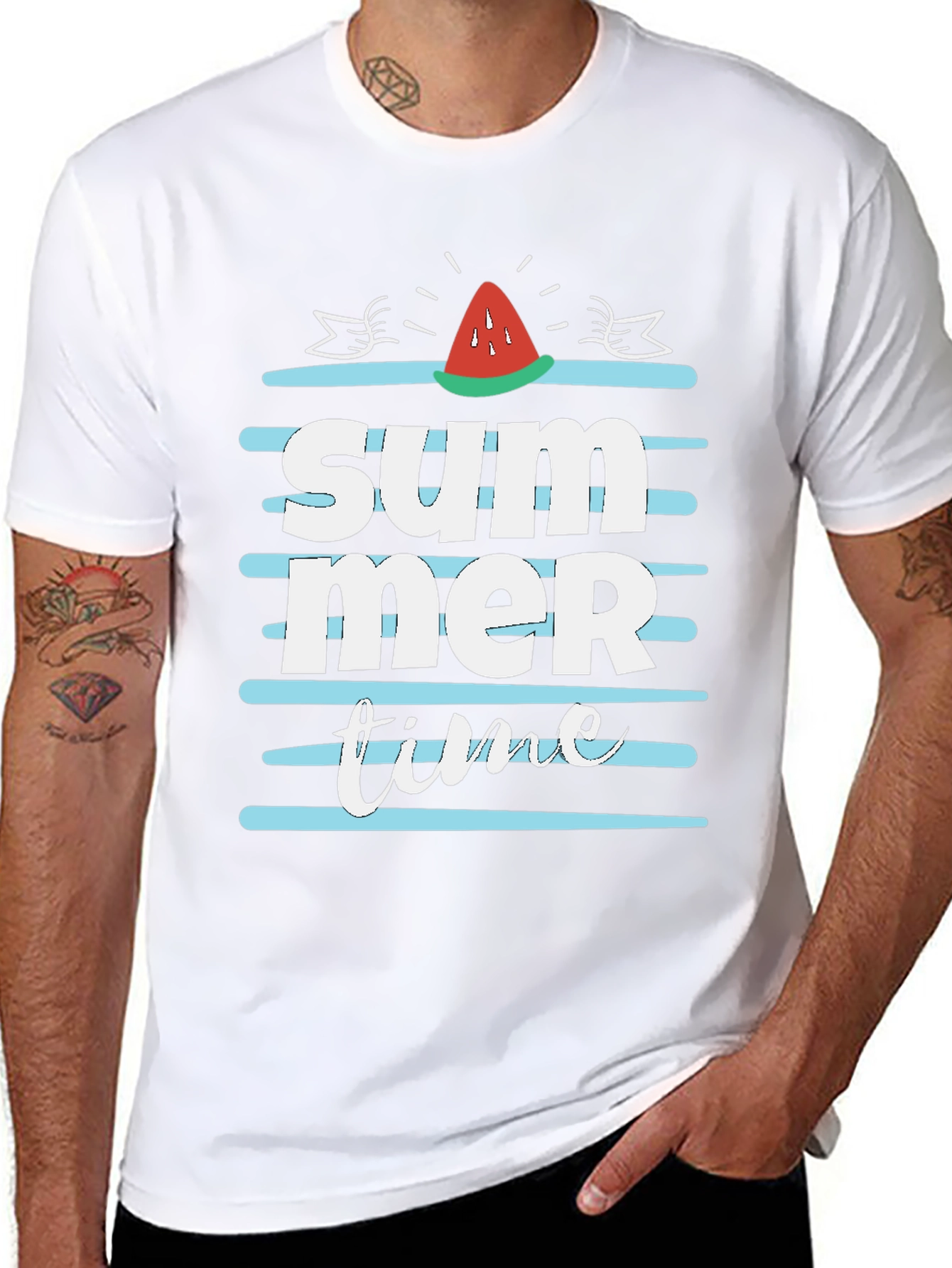 Summer Time Watermelon Graphic T-Shirt