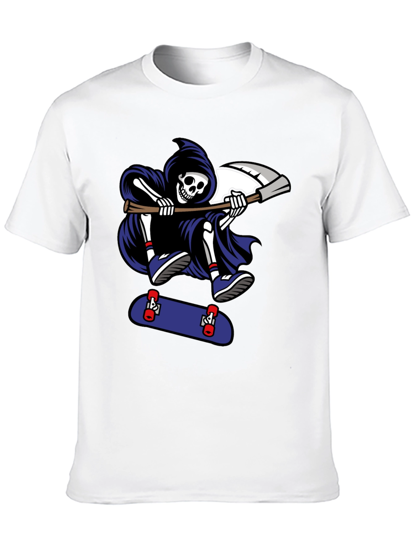 Skateboarding Grim Reaper T-Shirt - Black