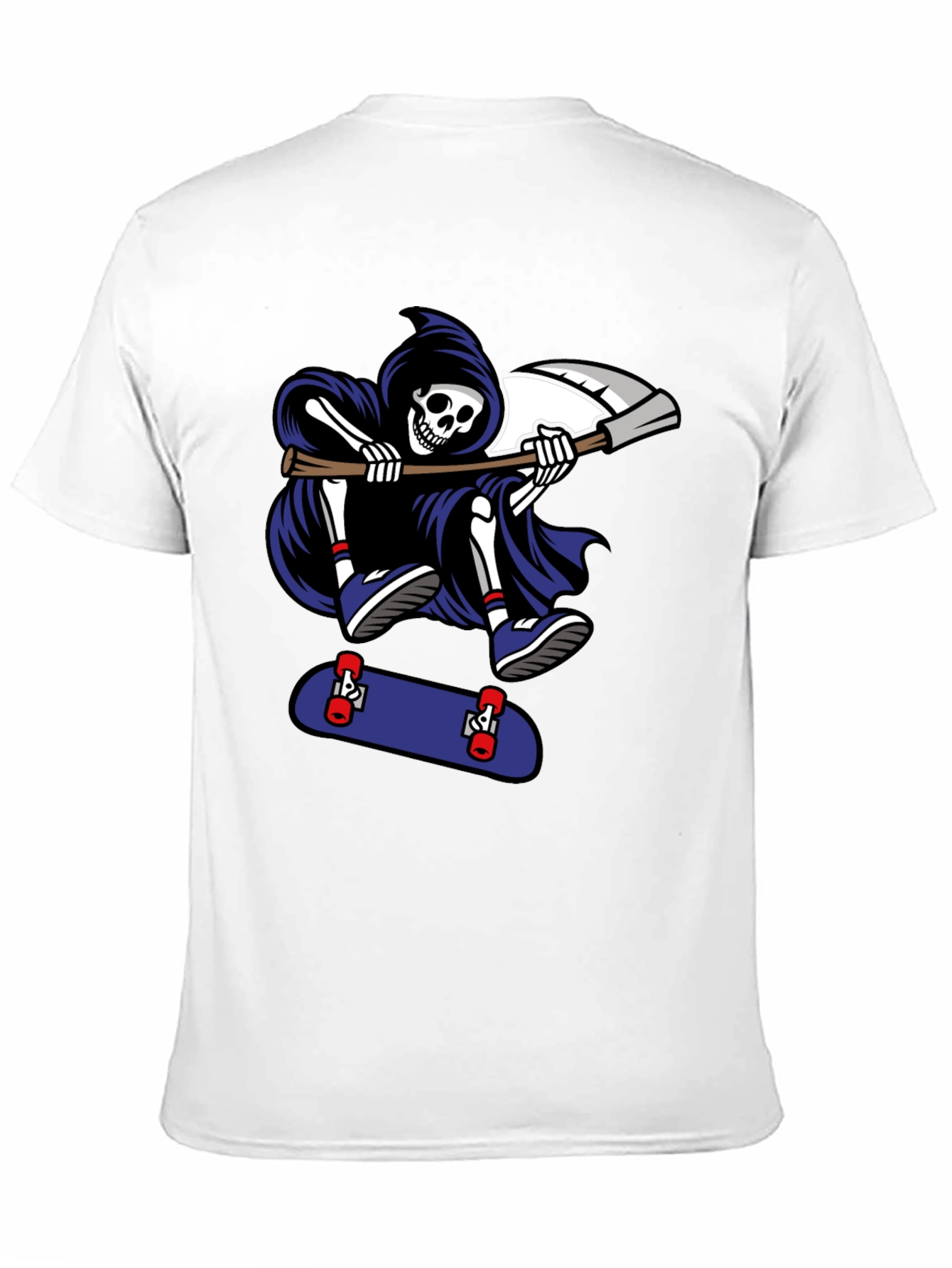 Skateboarding Grim Reaper T-Shirt - Black