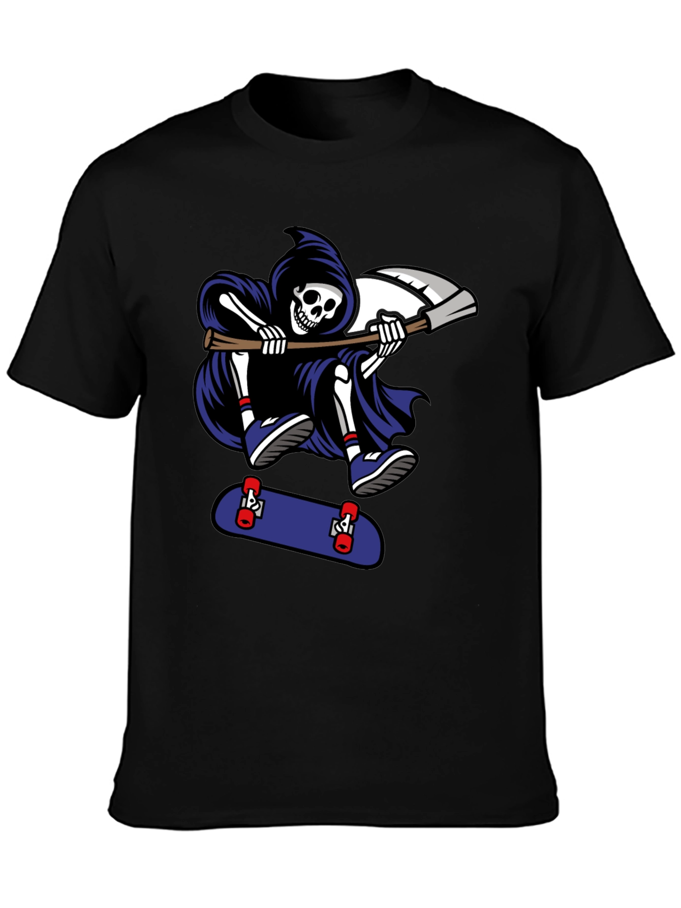Skateboarding Grim Reaper T-Shirt - Black