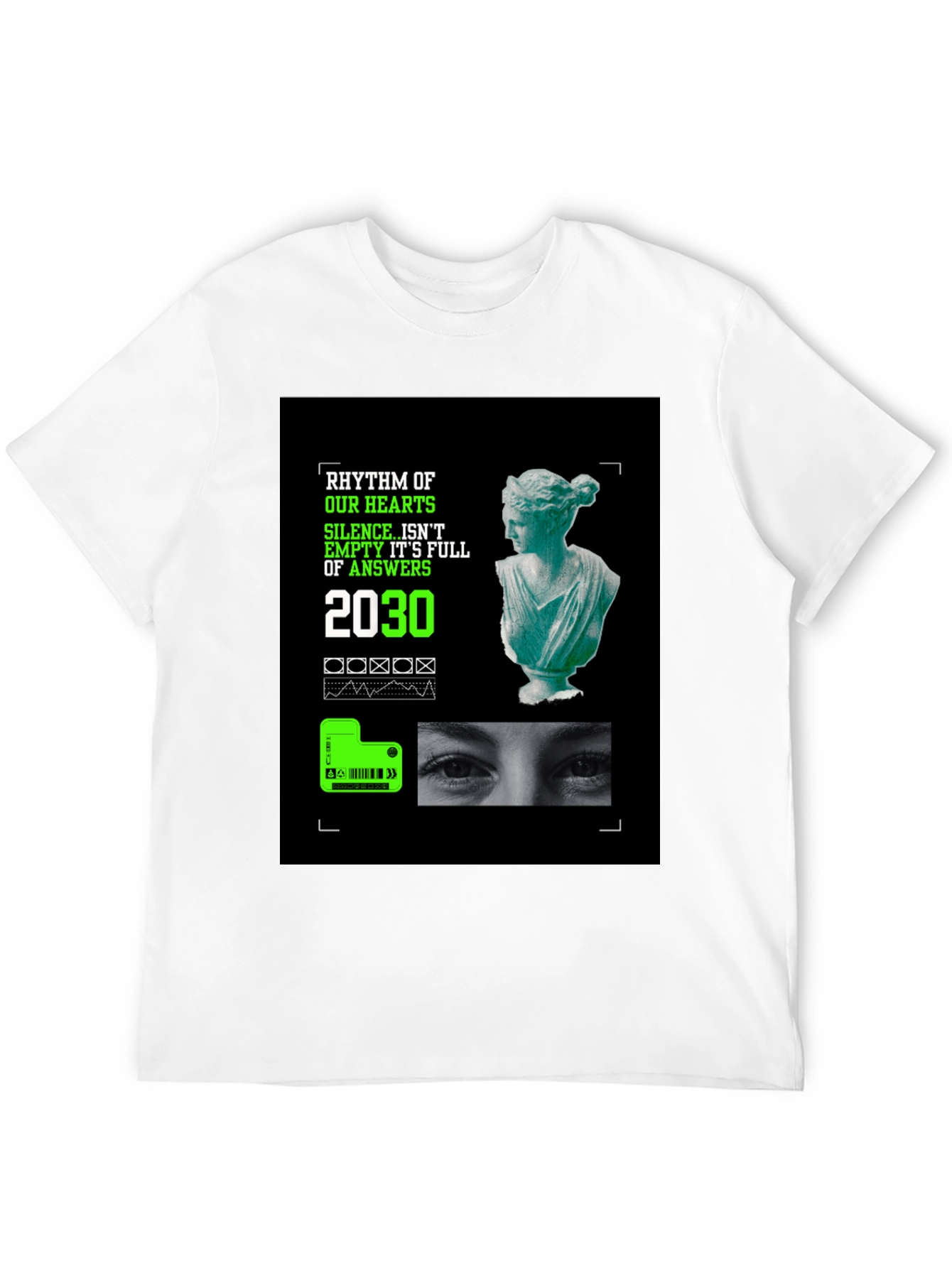 Rhythm of Hearts Graphic Tee - Unique Artistic Design