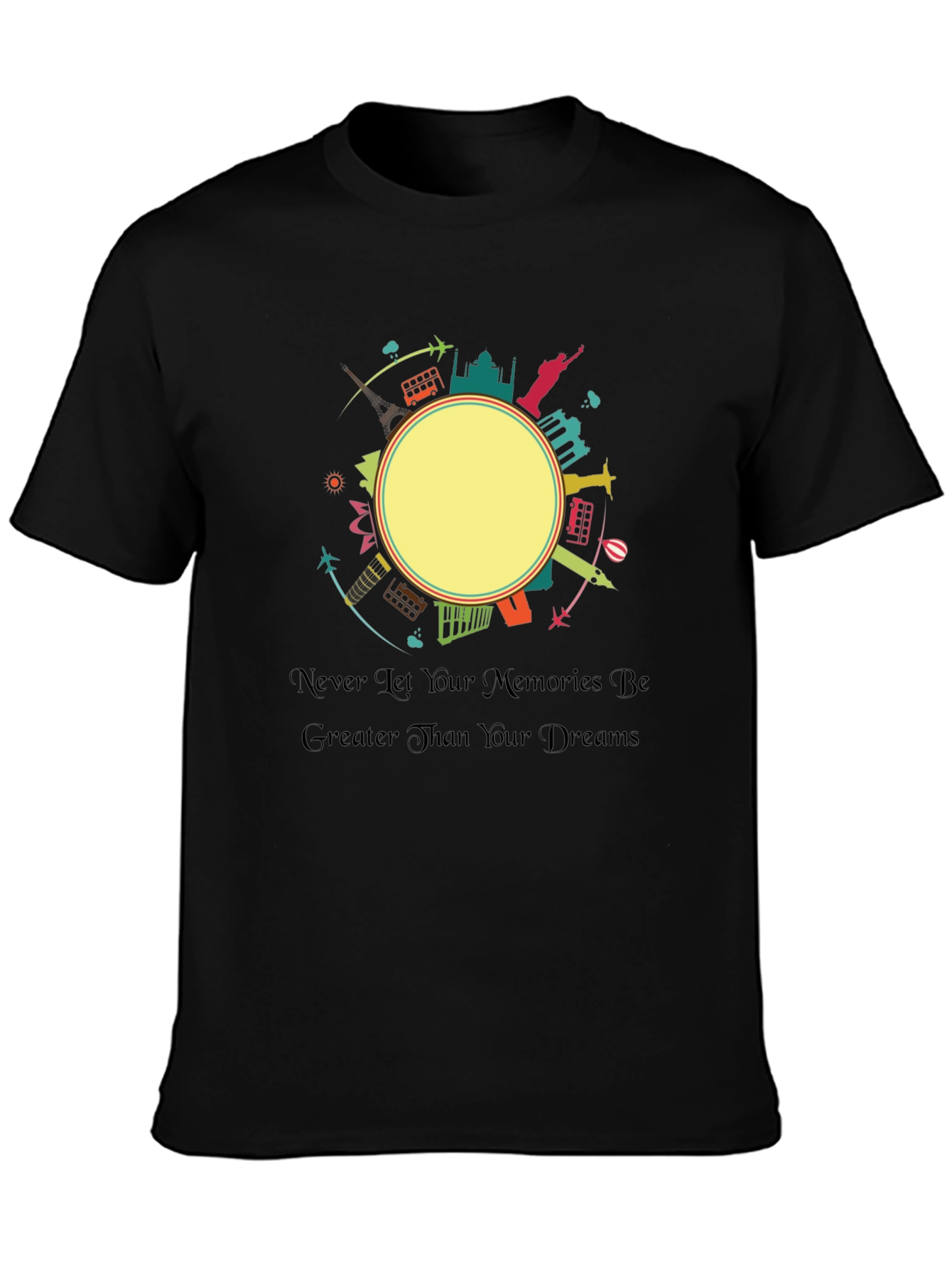 Black Travel Memories T-Shirt