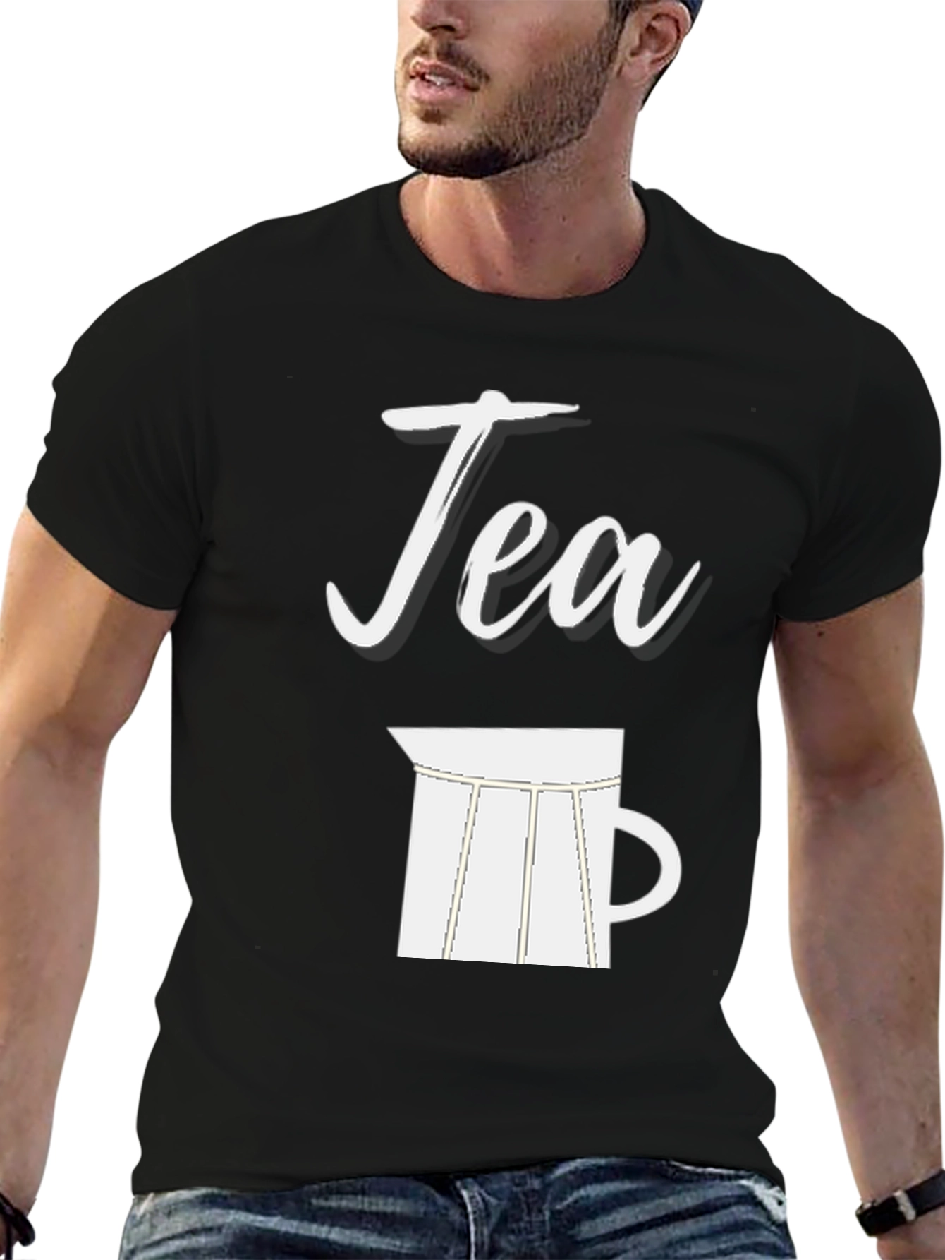 Tea Time Black Graphic Tee