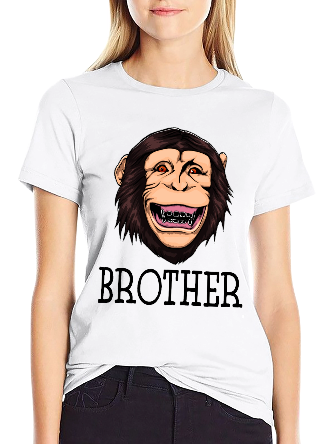 Brother Monkey Graphic Tee - Crew Neck T-Shirt