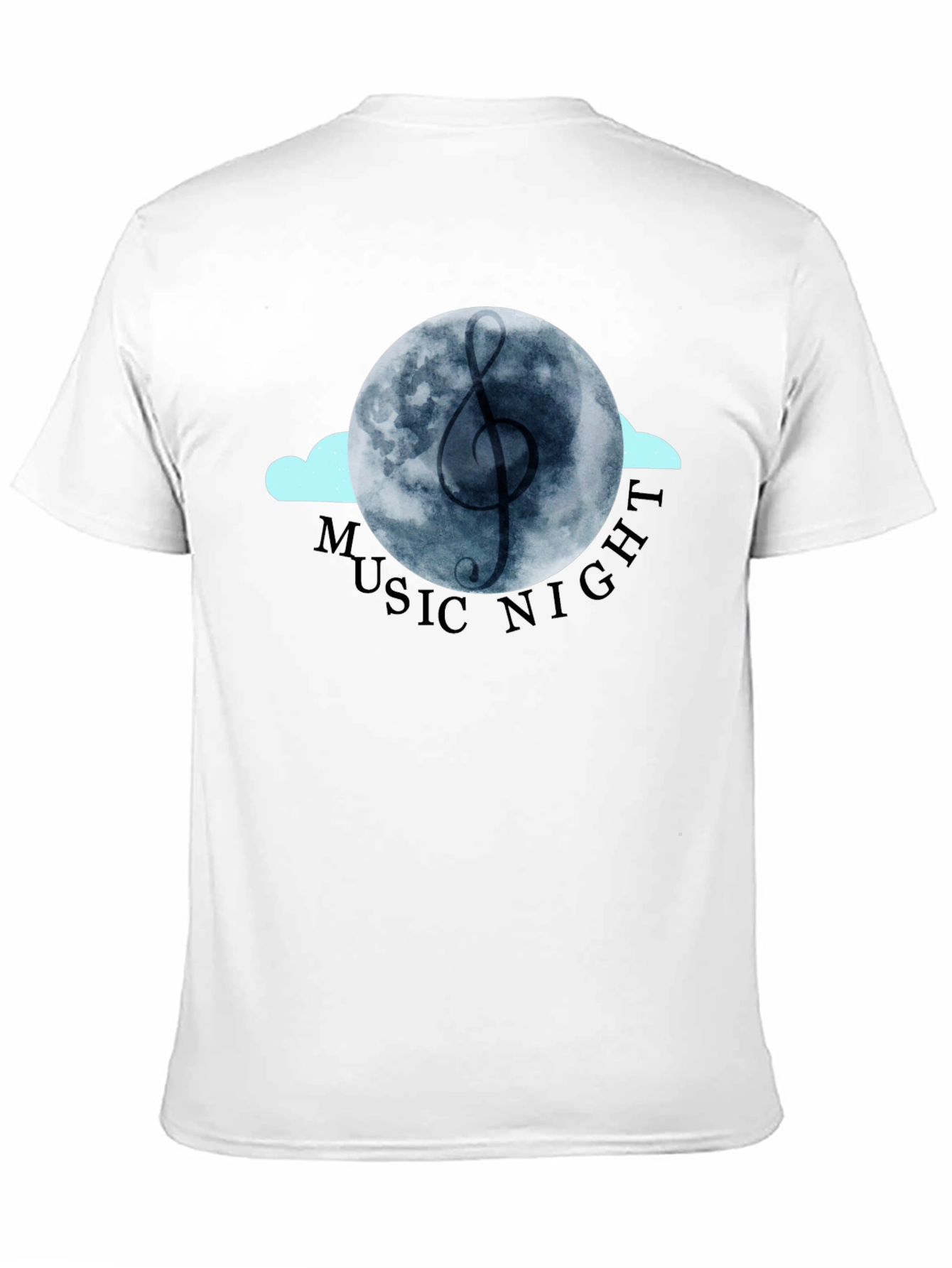 Music Night Graphic Tee - Black Cotton T-Shirt
