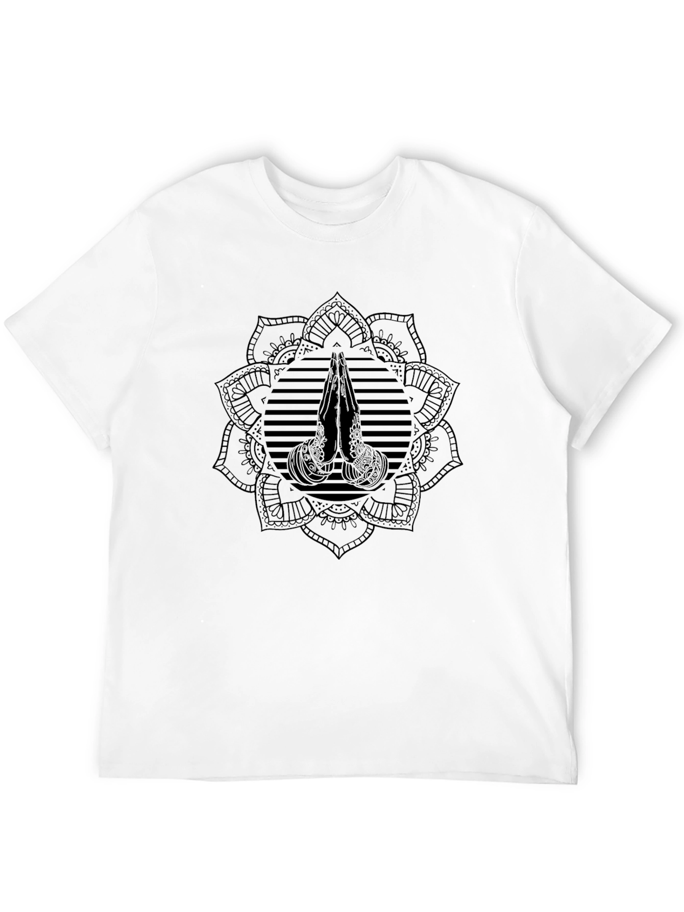 Black Mandala Hands T-Shirt - Stylish Graphic Tee