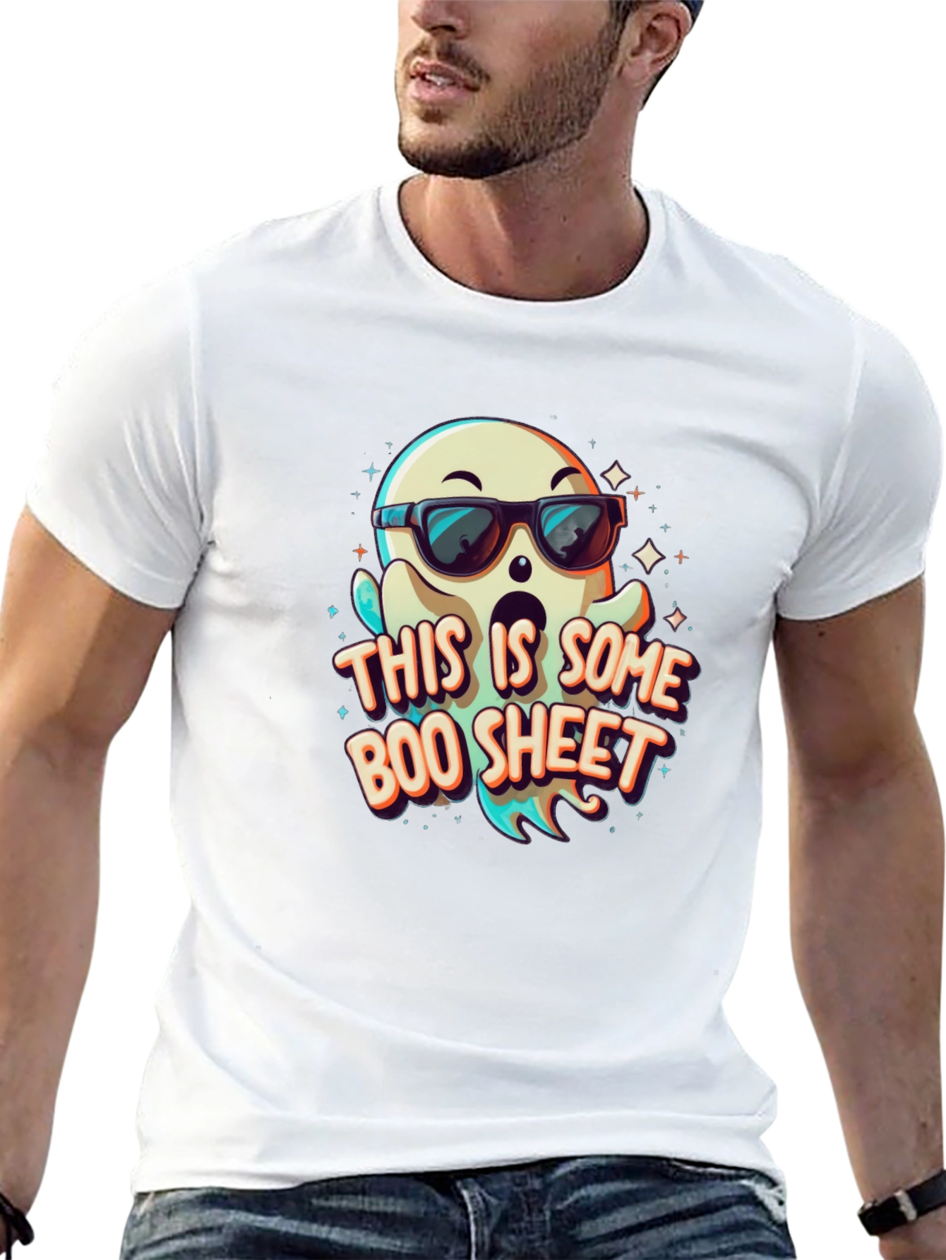 Cool Ghost T-Shirt: Boo Sheet Design
