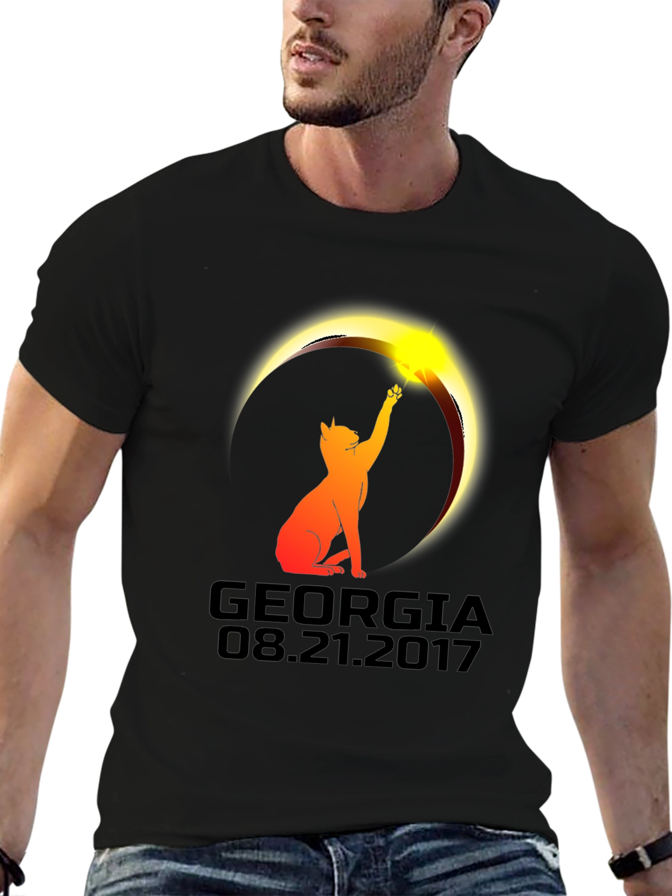 Georgia Eclipse Cat T-Shirt - August 21 2017