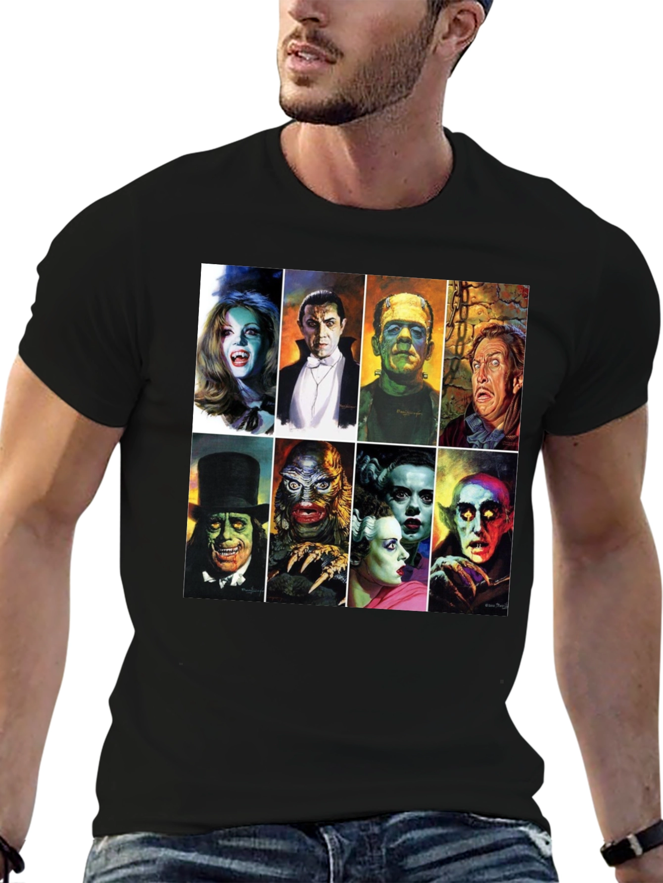Classic Horror Movie Monsters Graphic Tee