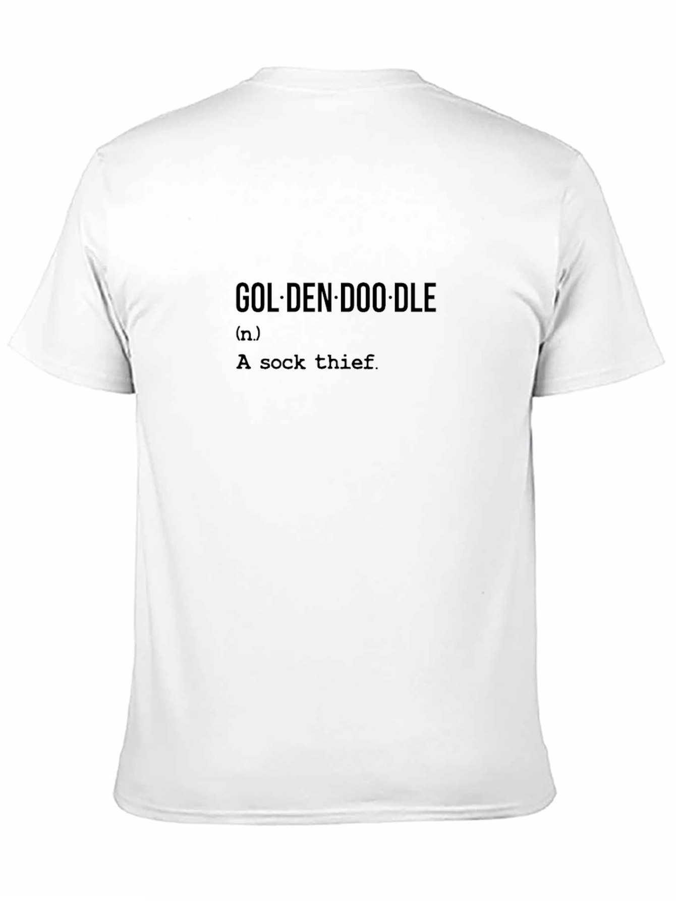 Goldendoodle Sock Thief Graphic Tee - Black