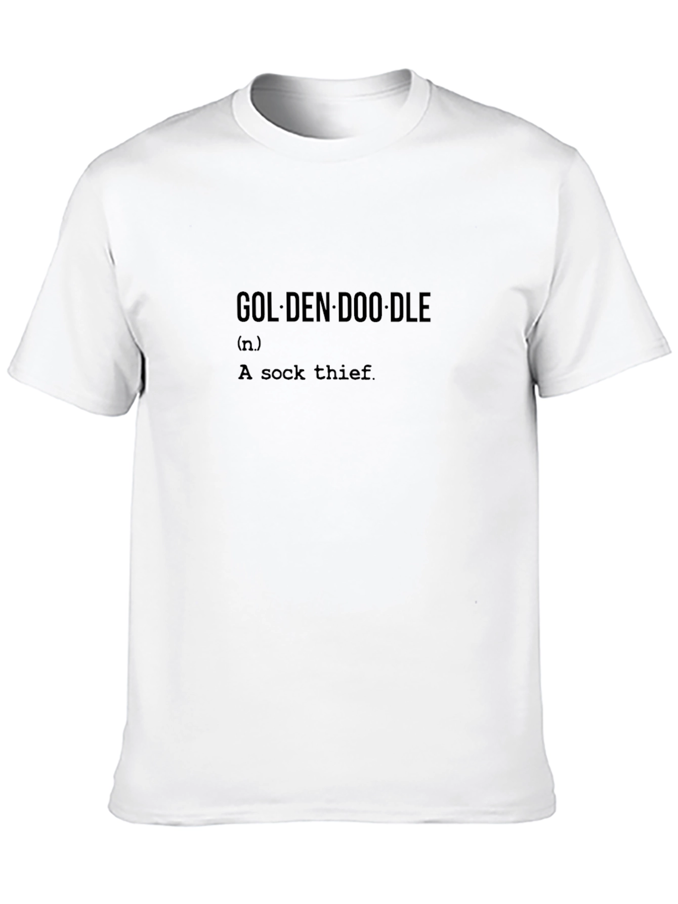 Goldendoodle Sock Thief Graphic Tee - Black