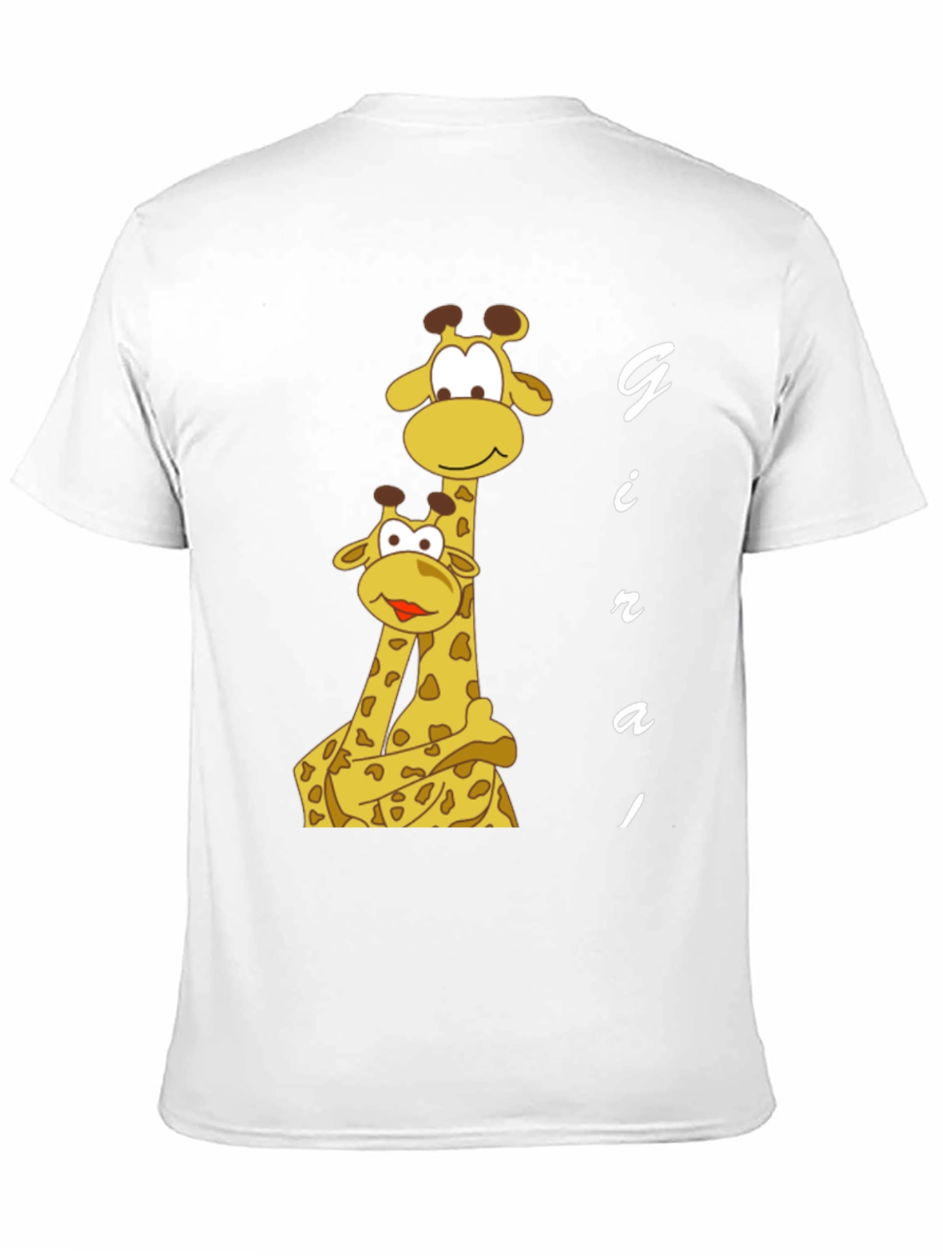 Cute Giraffe T-Shirt - Black Cotton Blend