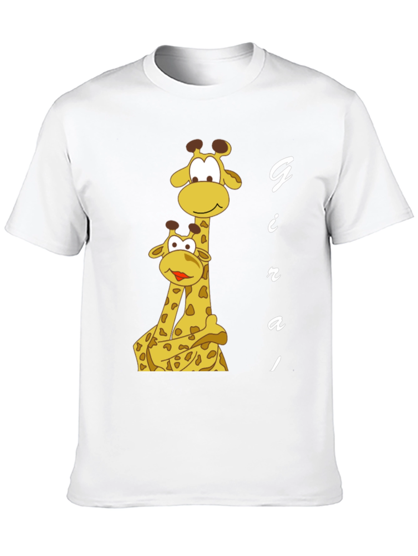 Cute Giraffe T-Shirt - Black Cotton Blend