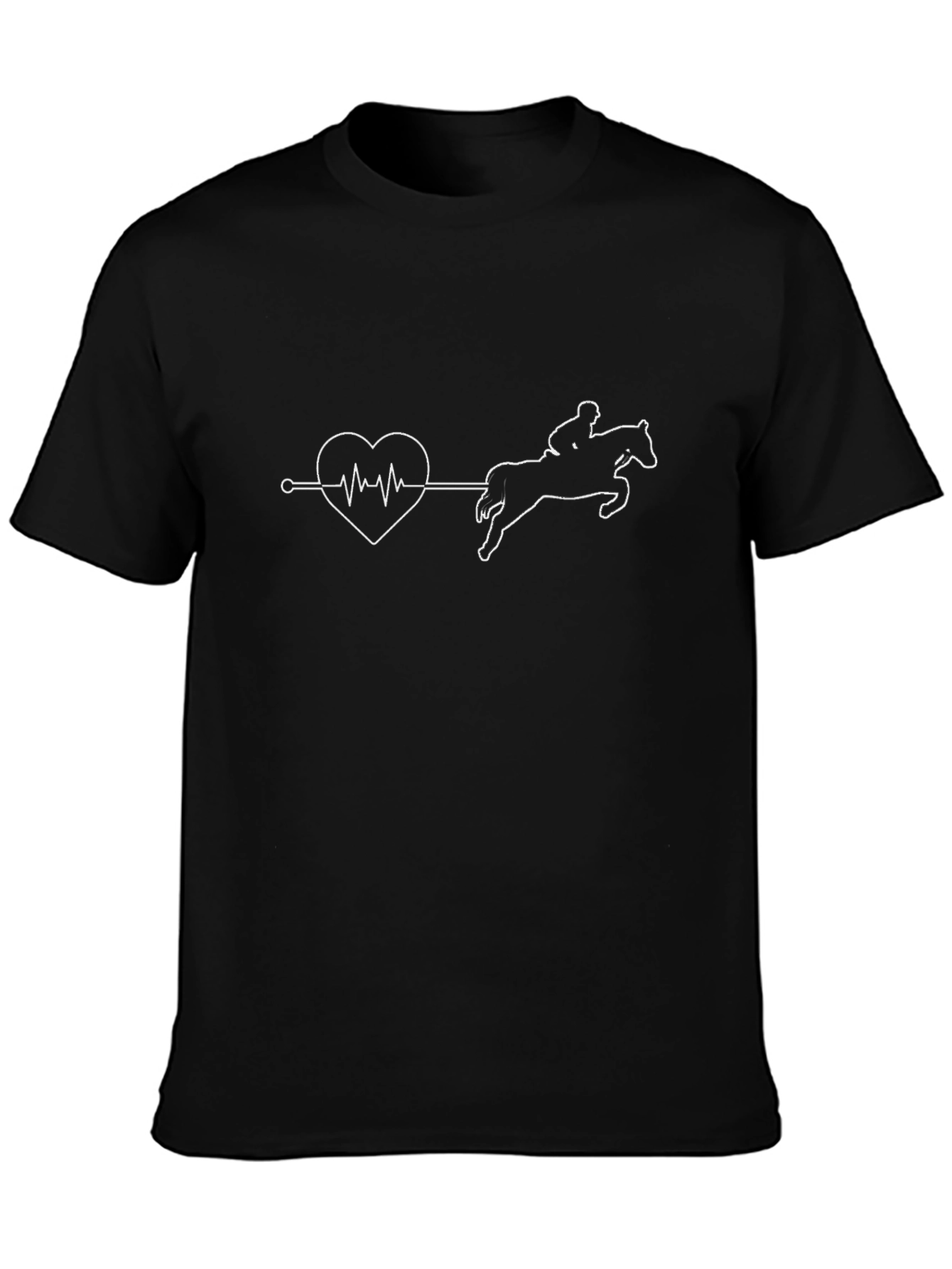Equestrian Heartbeat T-Shirt - Horse Riding Love