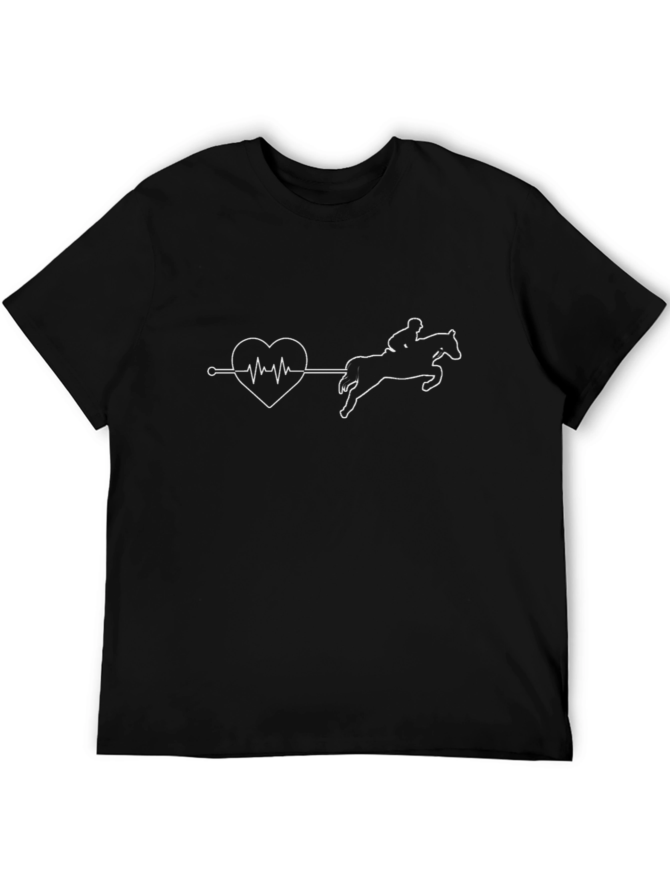 Equestrian Heartbeat T-Shirt - Horse Riding Love
