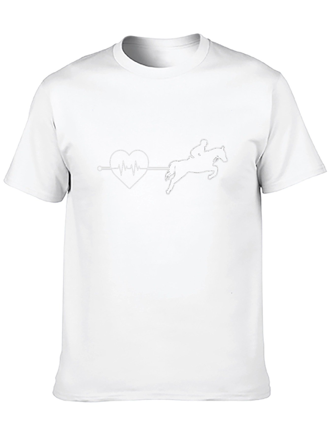 Equestrian Heartbeat T-Shirt - Horse Riding Love