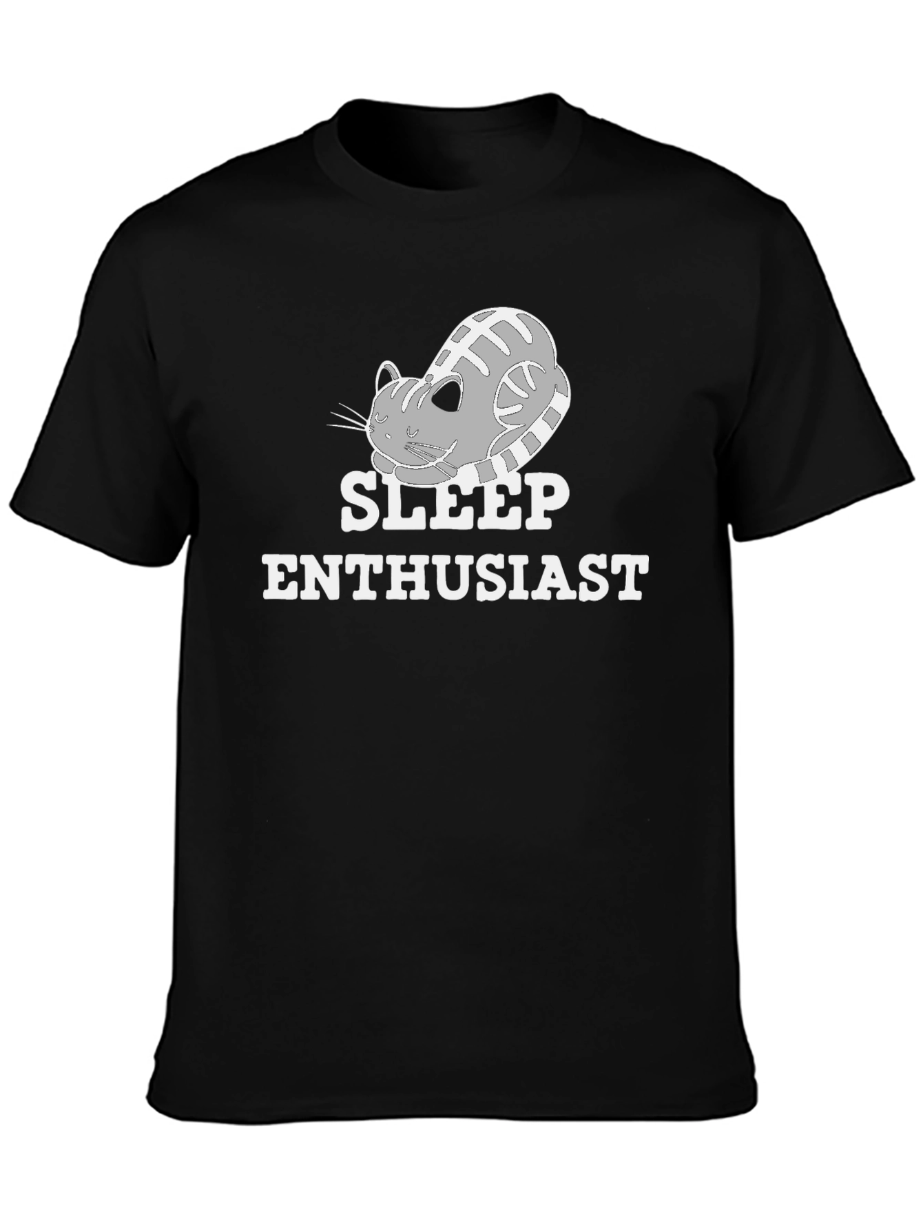Sleep Enthusiast Cat Graphic T-Shirt